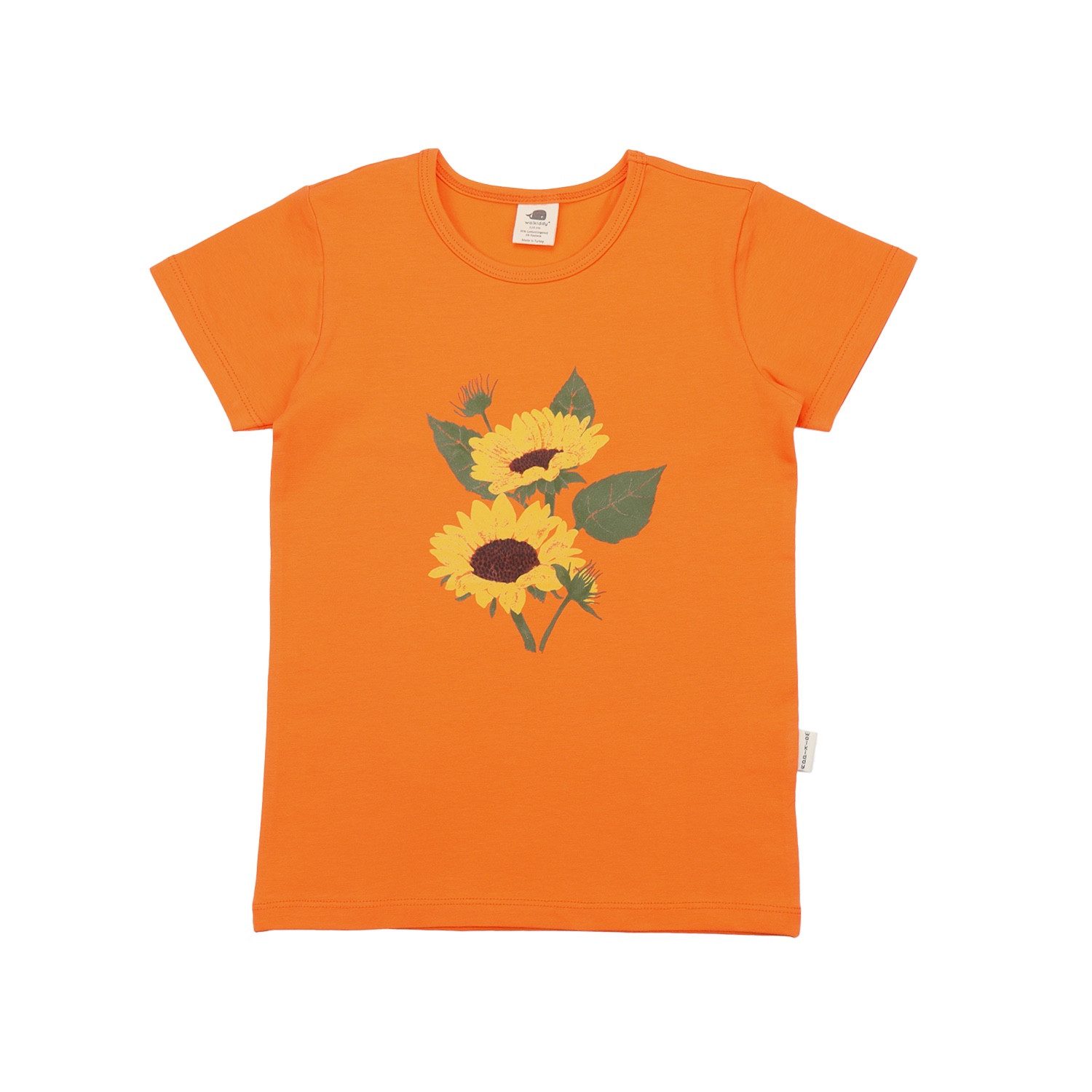 T-Shirt Bio-Baumwoll T-Shirt für Kinder mit Sonnenblumenmotiv