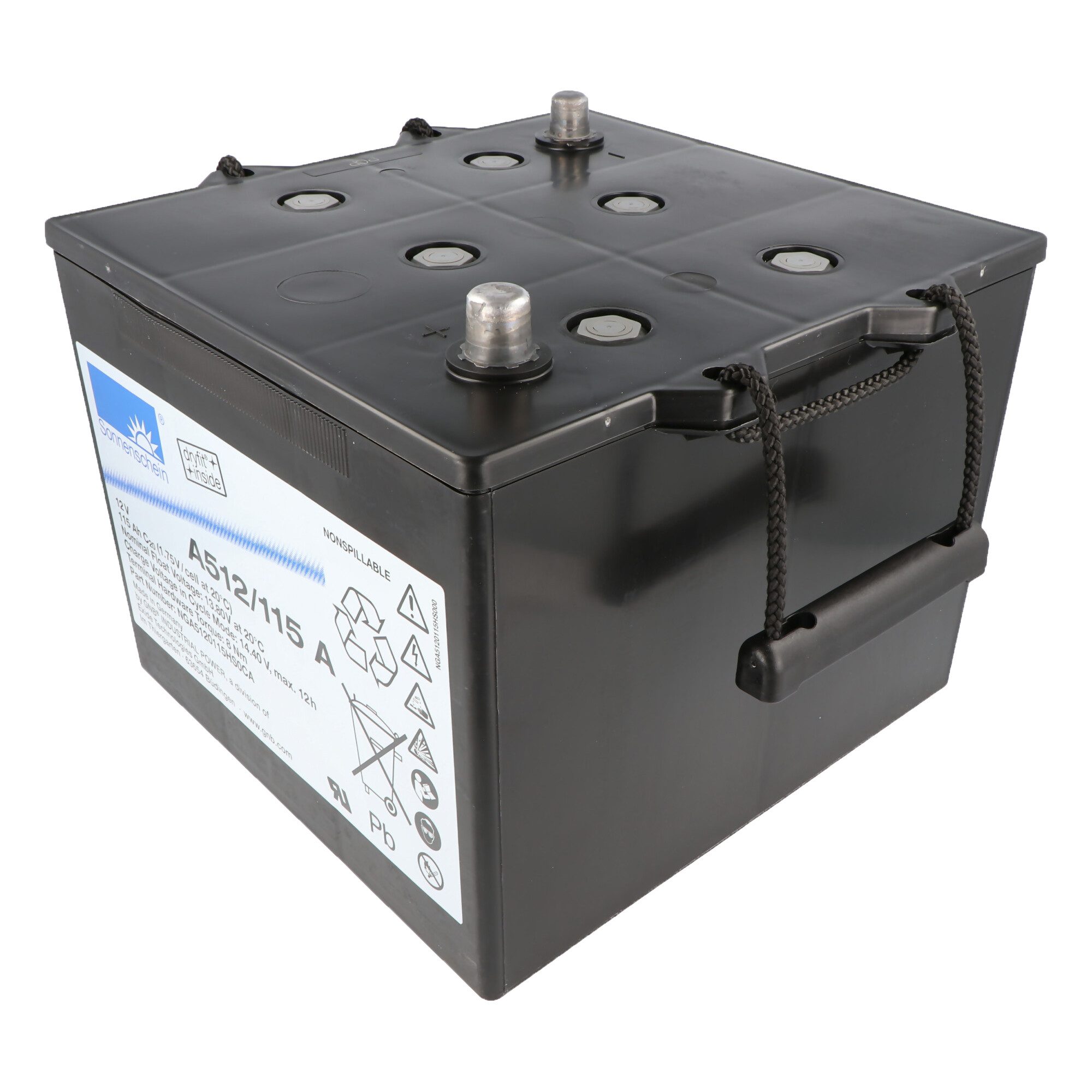 Exide Sonnenschein Dryfit A512/115 A A-Terminal Blei Akku Akku 115000 mAh (12,0 V)