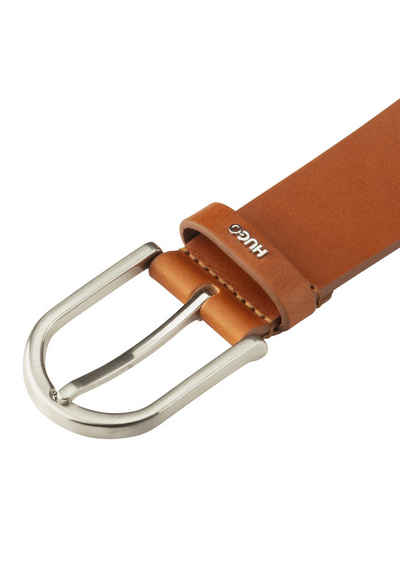 HUGO Ledergürtel Zoey Belt 3,5cm mit kontrastfarbener Boss-Prägung am Verschluss