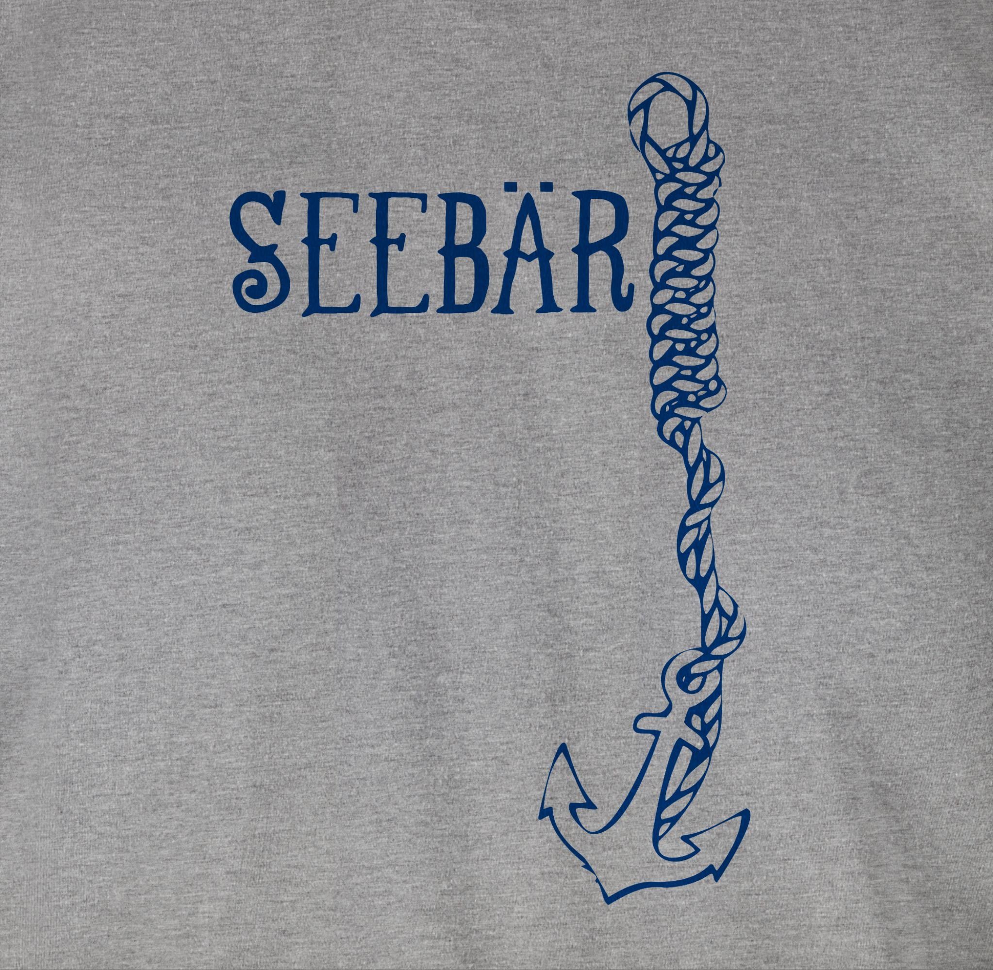 Shirtracer T-Shirt Seebär Anker Boot & Schiff Deko