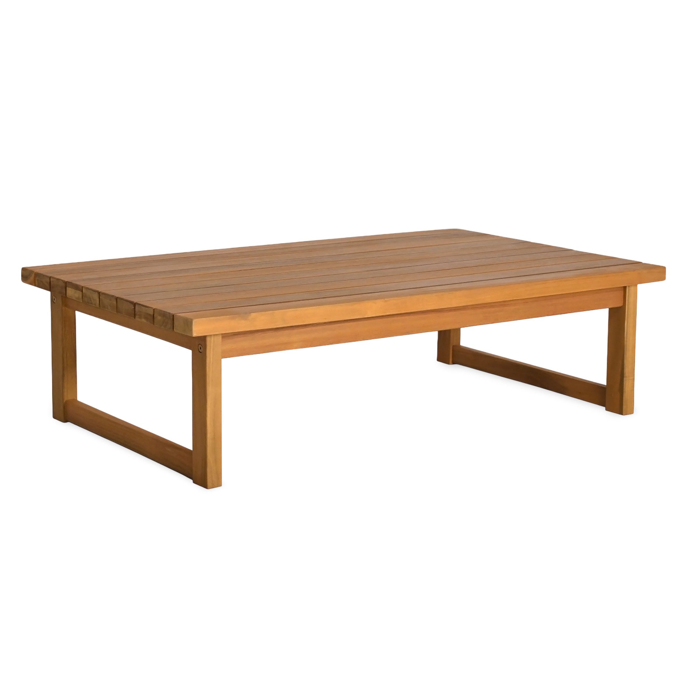 Spetebo Gartentisch Akazienholz Loungetisch geölt 106 x 66 x 30 cm (Packung, 1-St., Beistelltisch), für Außen und Innen