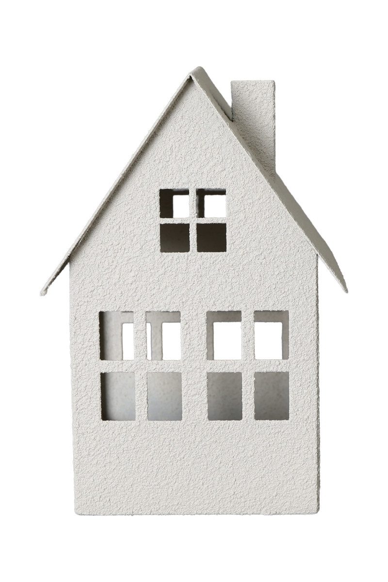 Exner GmbH Garten- & Wohnaccessoires Teelichthalter Teelichthalter Haus Dazz beige 16,5cm (1 Stück)