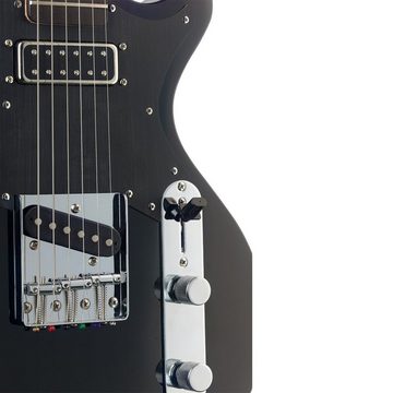 Stagg E-Gitarre SVY CST BK E-Gitarre, Silveray Serie, Custom Modell, mit massivem E...