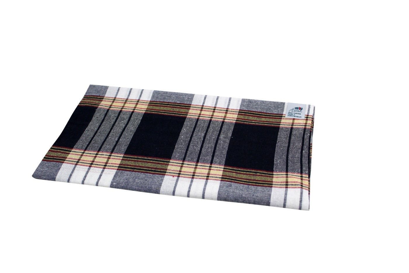 my Hamam Hamamtücher Hamamtuch ohne Fransen schwarz kariert »Classic Pestemal«, Baumwolle und Polyester (1-St), Sauna Handtuch saugstark, pflegeleicht, kompakt