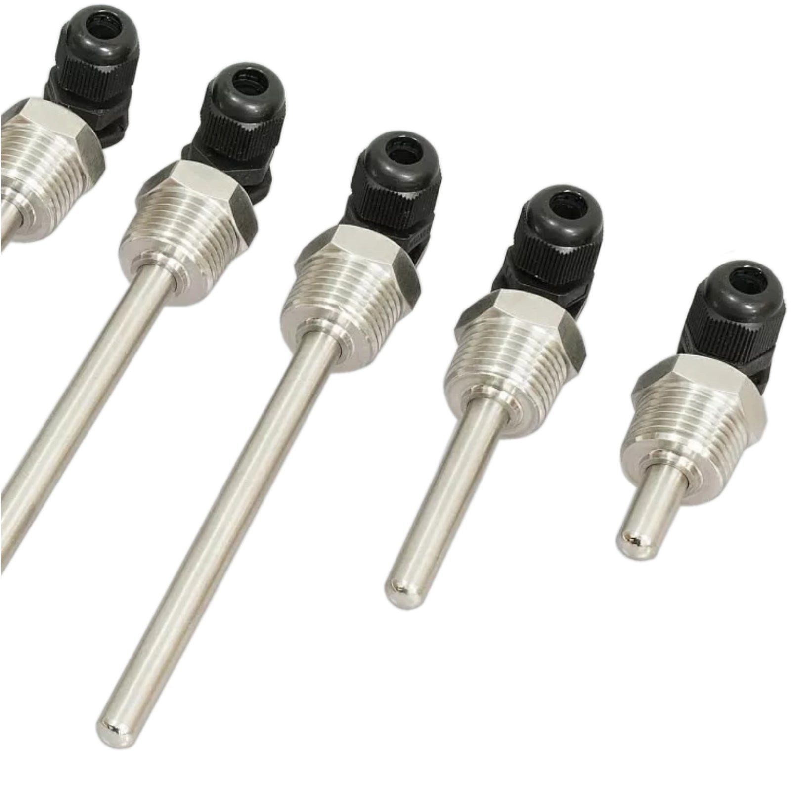 ganz24 Schrauben- und Dübel-Set Edelstahl Tauchhülse mit Kabelverschraubung in 50/100/150/200mm