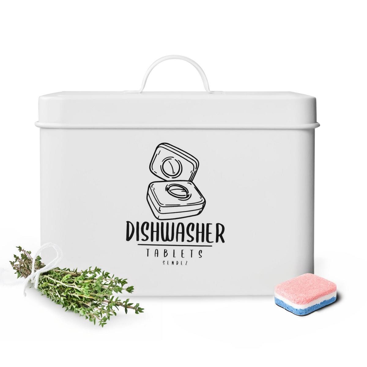 Sendez Aufbewahrungsbox für Geschirrspültabs Metalldose Waschpulverdose günstig online kaufen