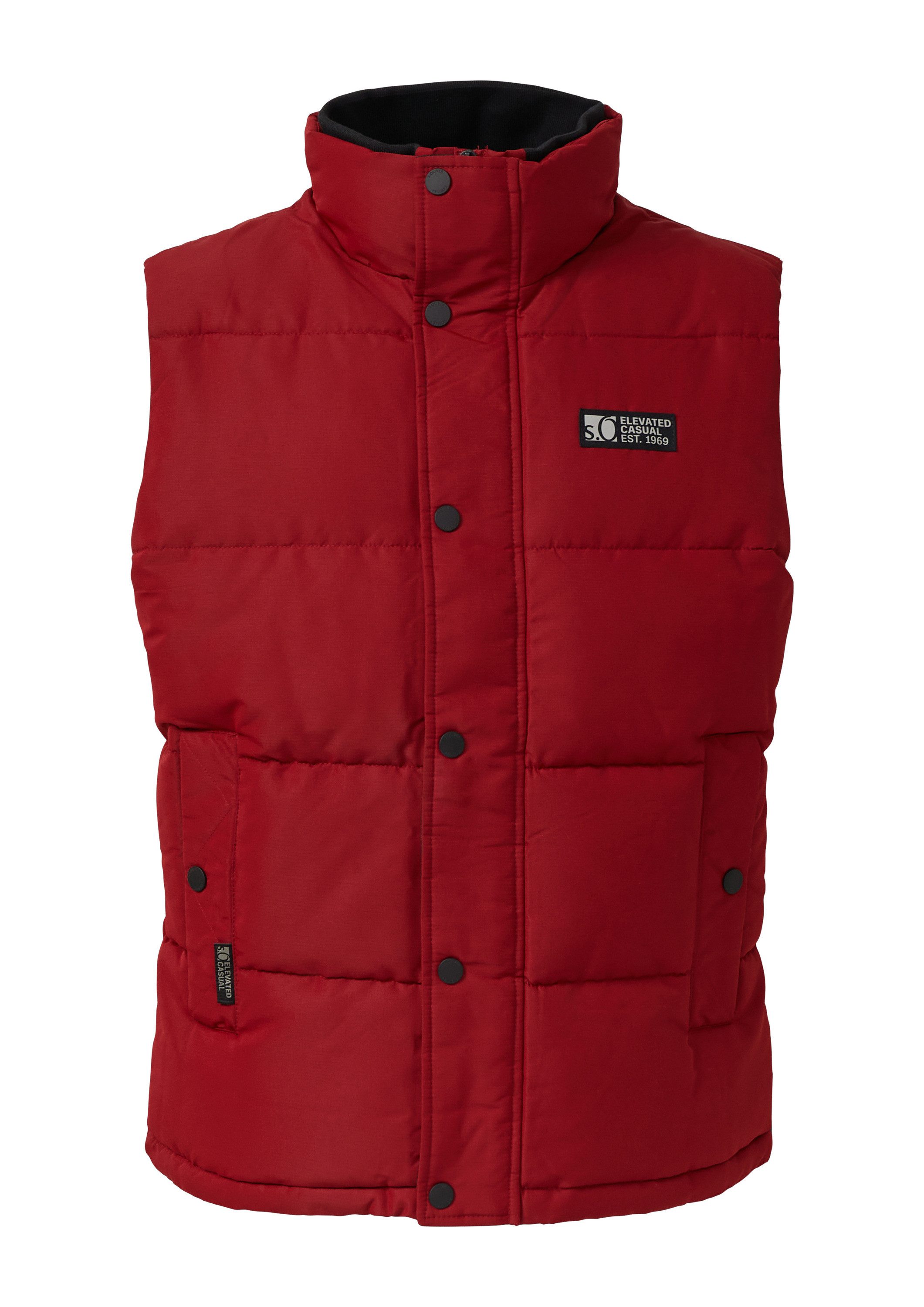 s.Oliver Outdoorjacke Outdoor-Weste Sportive Steppweste mit Logo-Details günstig online kaufen