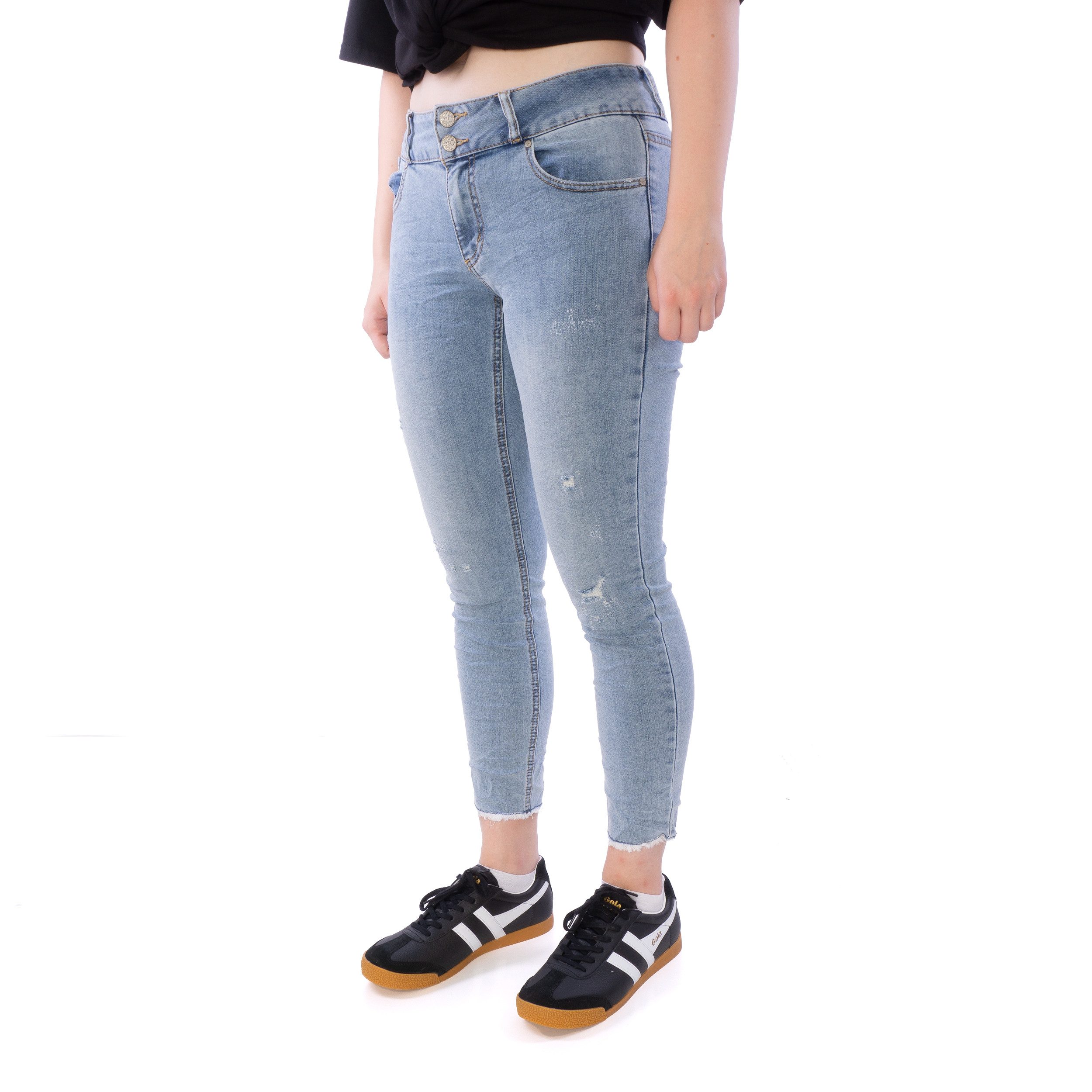 Buena Vista Skinny-fit-Jeans Джинсы Buena Vista Tummyless 7/8 roughed destroy