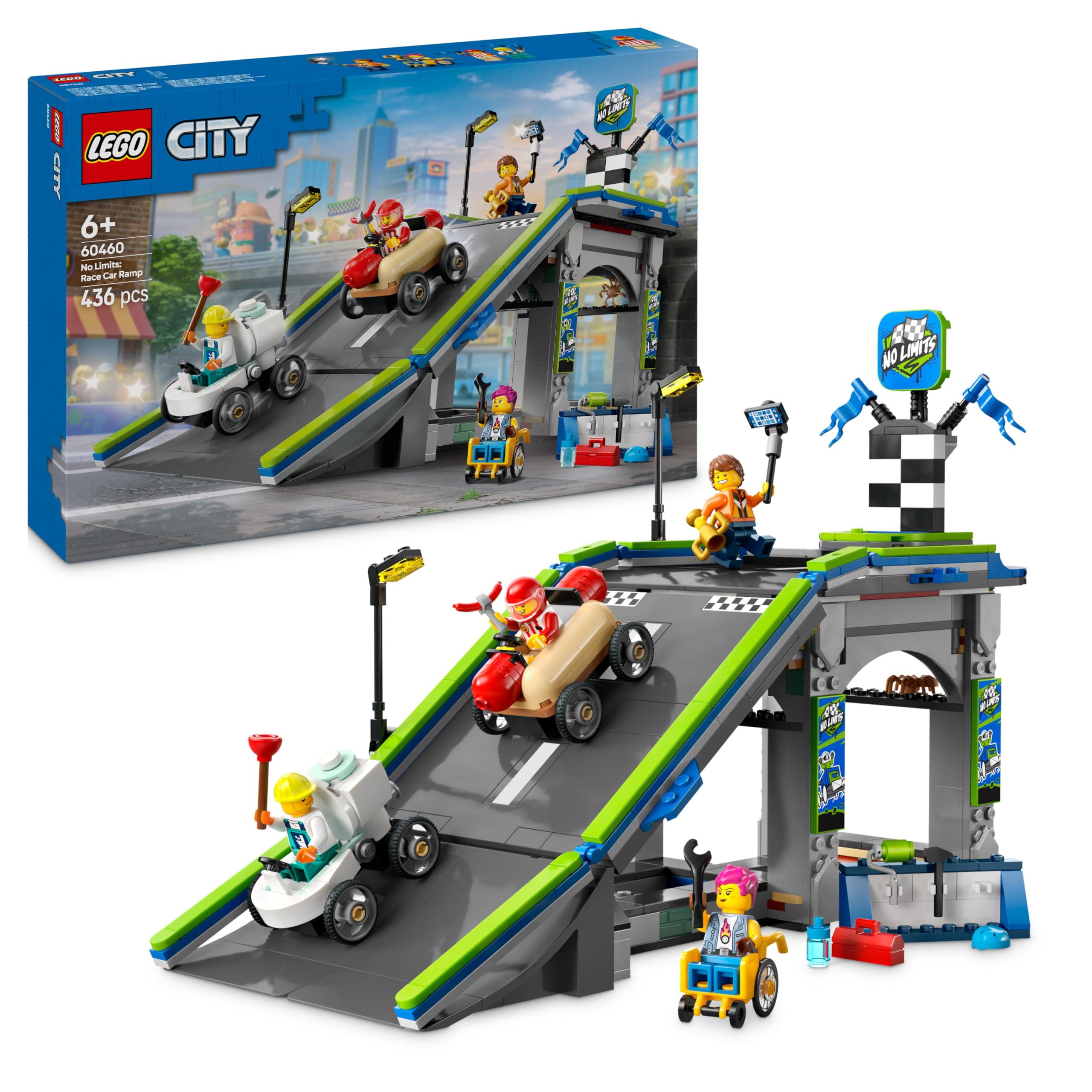LEGO® Keine Limits: Seifenkistenrennen mit Rampe 60460 Konstruktions-Spielset, (436 St), 436-teiliges LEGO Bauset