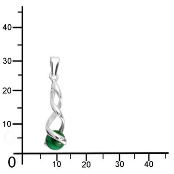 OSTSEE-SCHMUCK Kettenanhänger - Lusia - Silber 925/000 - Malachit (1-tlg)