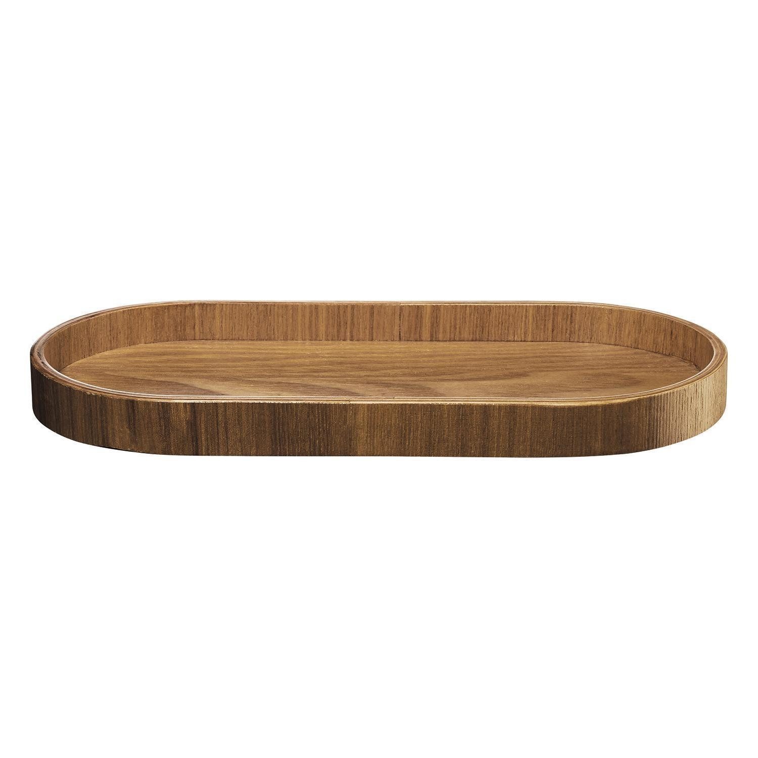 ASA SELECTION Dekotablett WOOD, Holztablett, Braun, B 35,5 cm, T 16,5 cm, (1 St), Eichenholz, oval