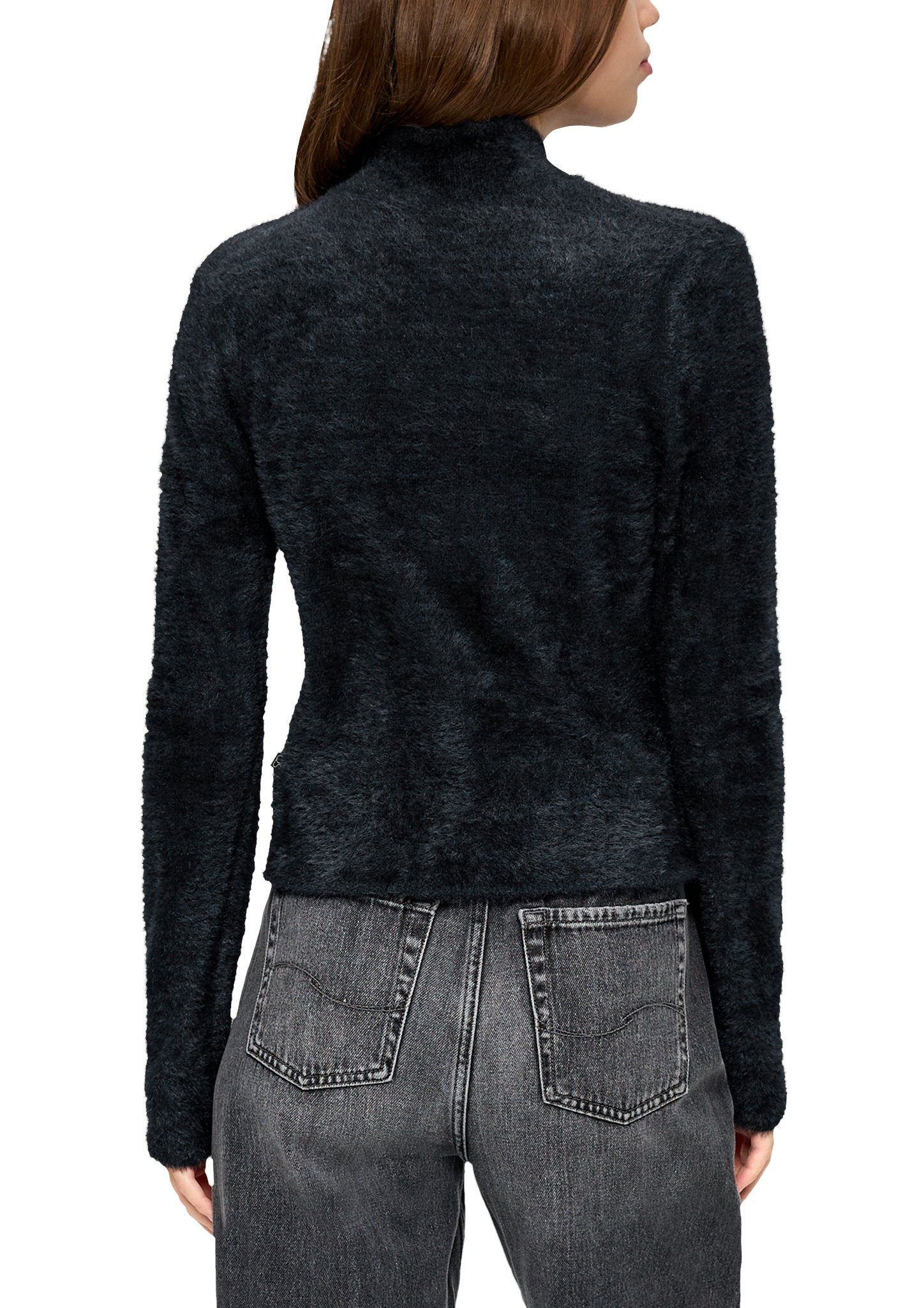 QS Strickpullover im hüftlangen Schnitt günstig online kaufen