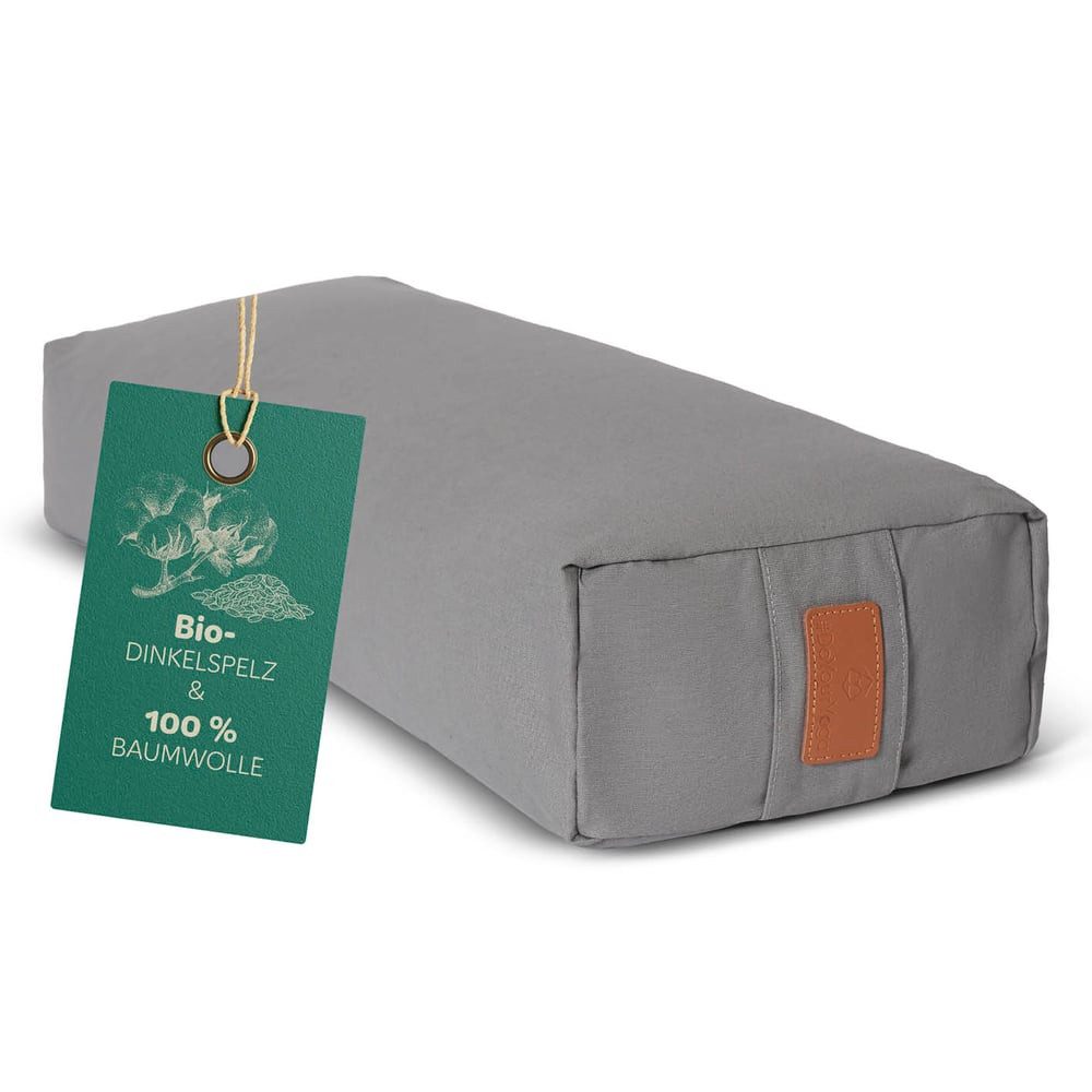 #DoYourYoga Yogakissen Yoga Bolster Paravati, gefüllt mit Bio-Dinkelspelz,Yogakissen 67x22x13cm