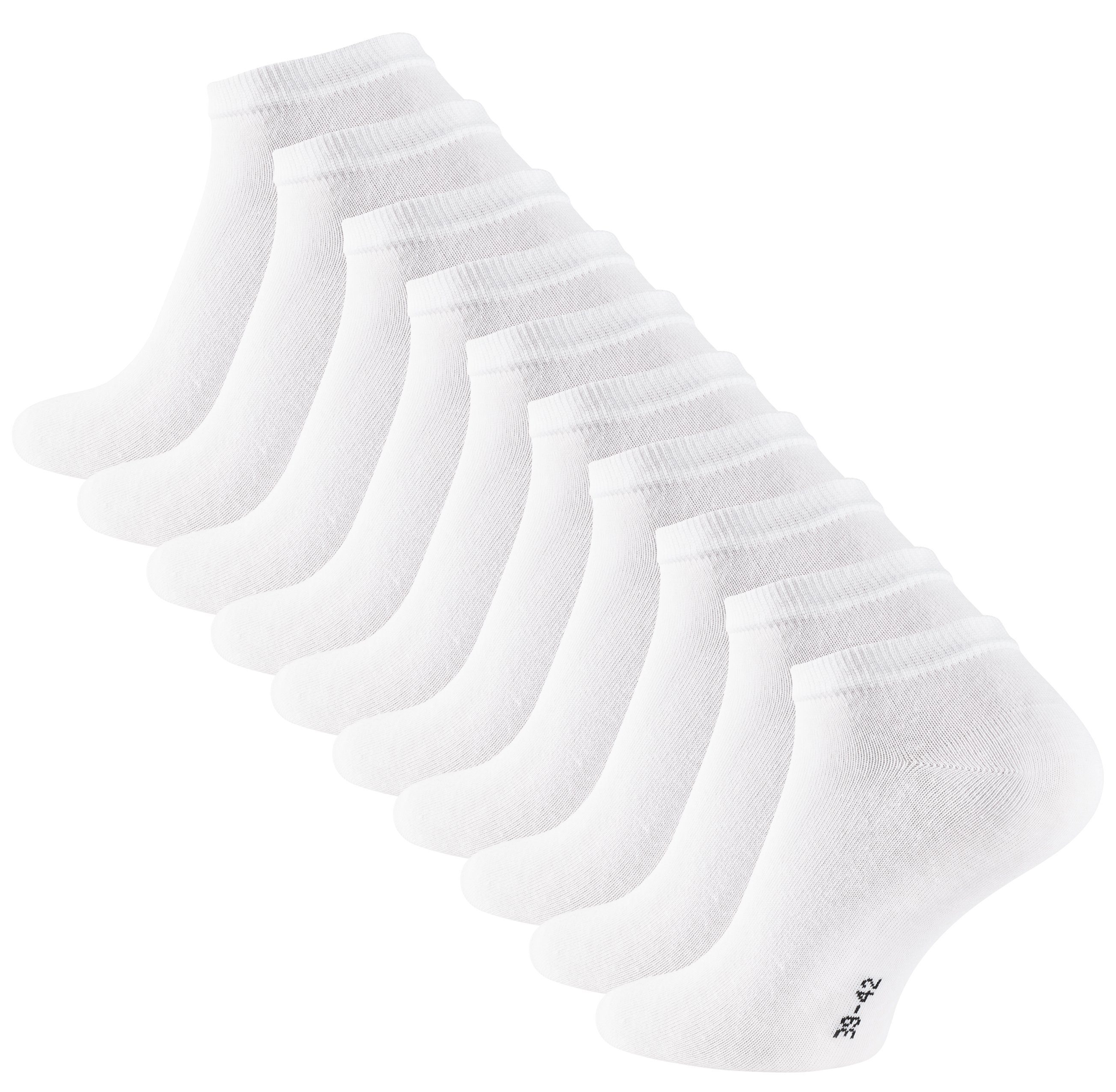 Weiss Sneakersocken Baumwollqualität (10-Paar) Cotton in Prime® angenehmer