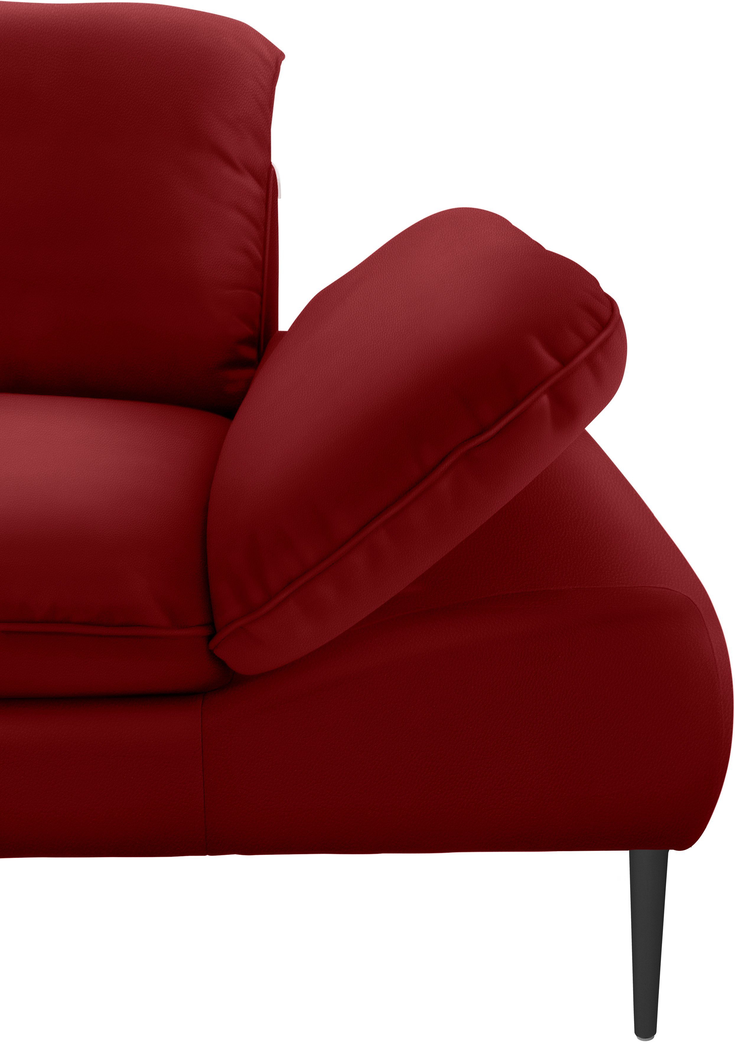 W.SCHILLIG 2,5-Sitzer enjoy&MORE, 232 cm schwarz pulverbeschichtet, Sitztiefenverstellung, Breite Füße