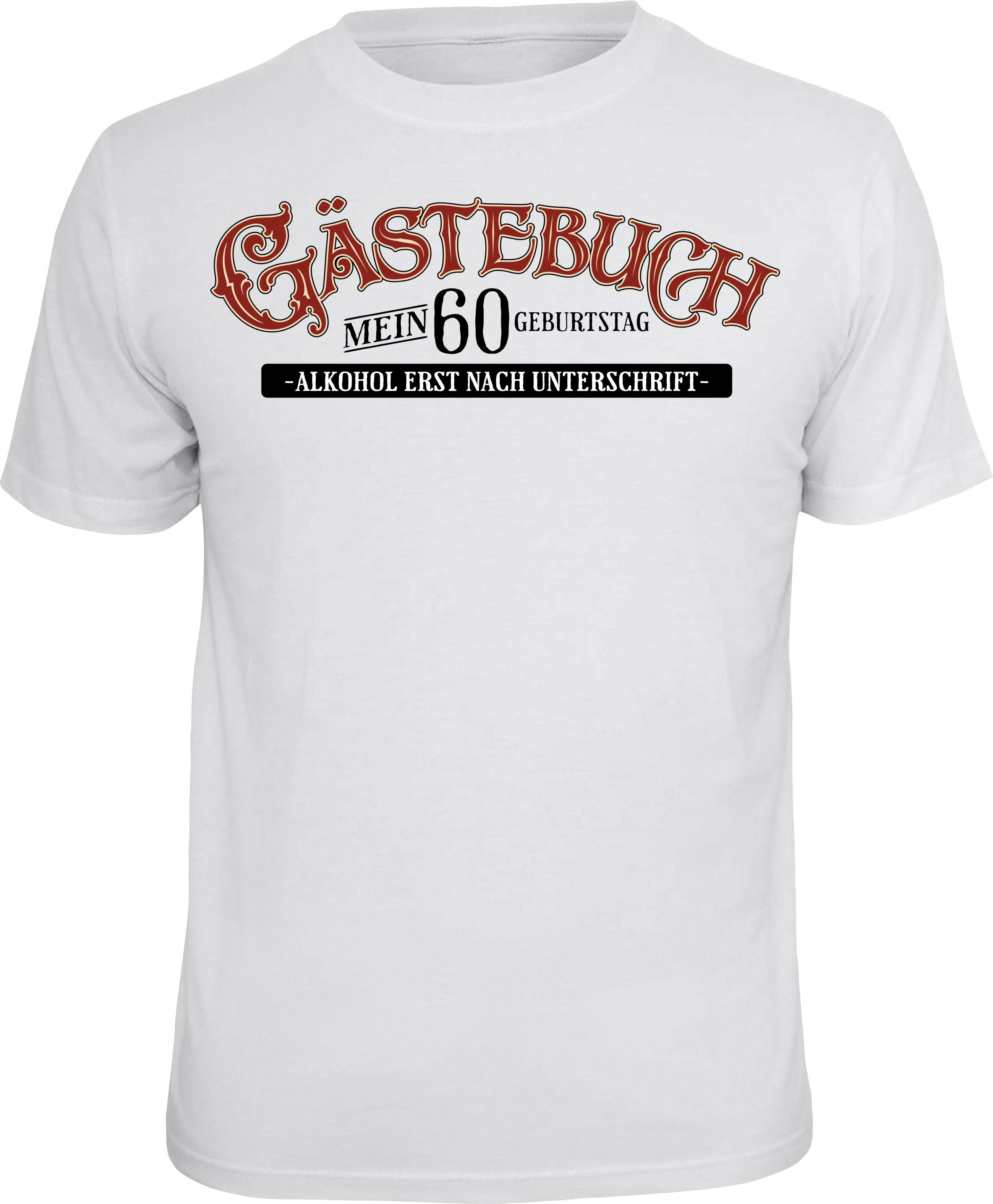 Geschenk 60. als T-Shirt Gästebuch zum Rahmenlos Geburtstag