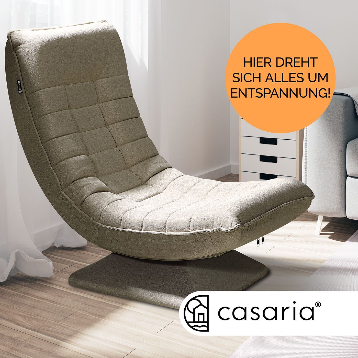 Casaria Relaxsessel verstellbare Lehne Drehbar Klappbar günstig online kaufen