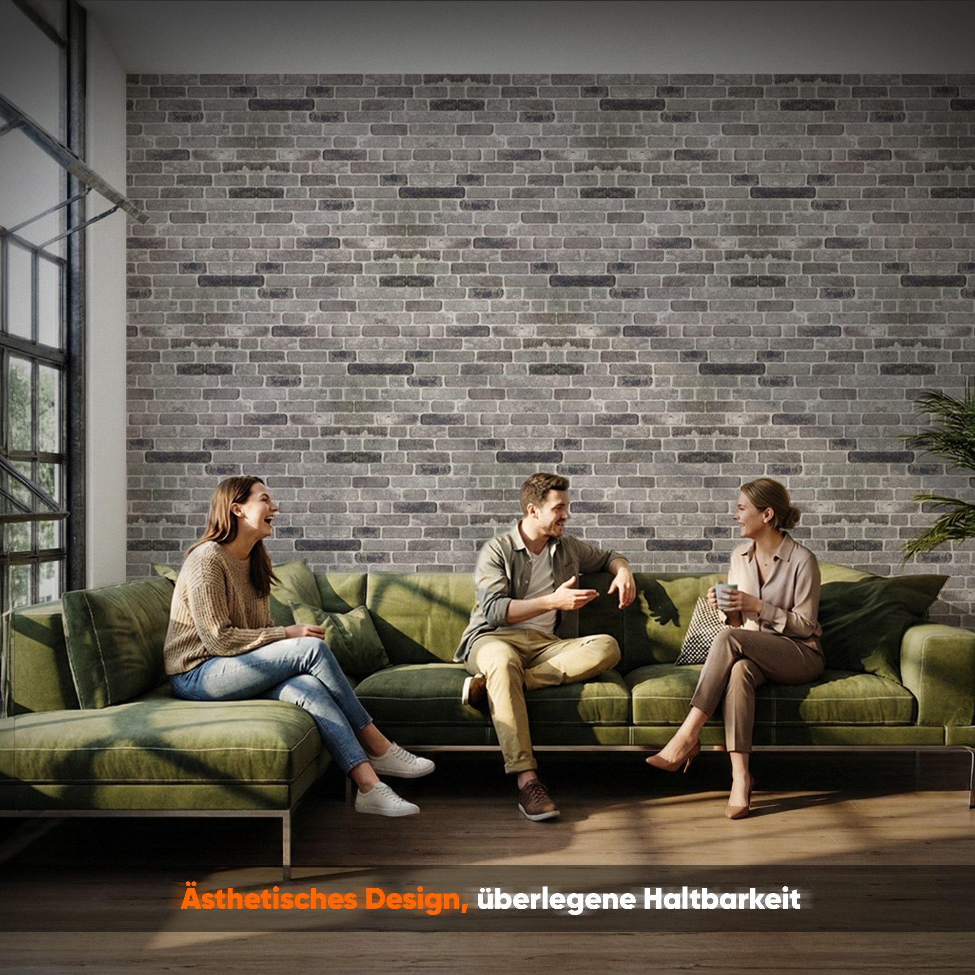 IZODEKOR 3D Wandpaneel EPS Styropor Wandverkleidung in Steinoptik – für Innen & Außen, BxL: 50x100 cm, 0,50 qm, (1er- oder 10er-Set, optional mit 4 Montageklebern) wasserfest, leicht zuschneidbar, außen mit UV-Schutz