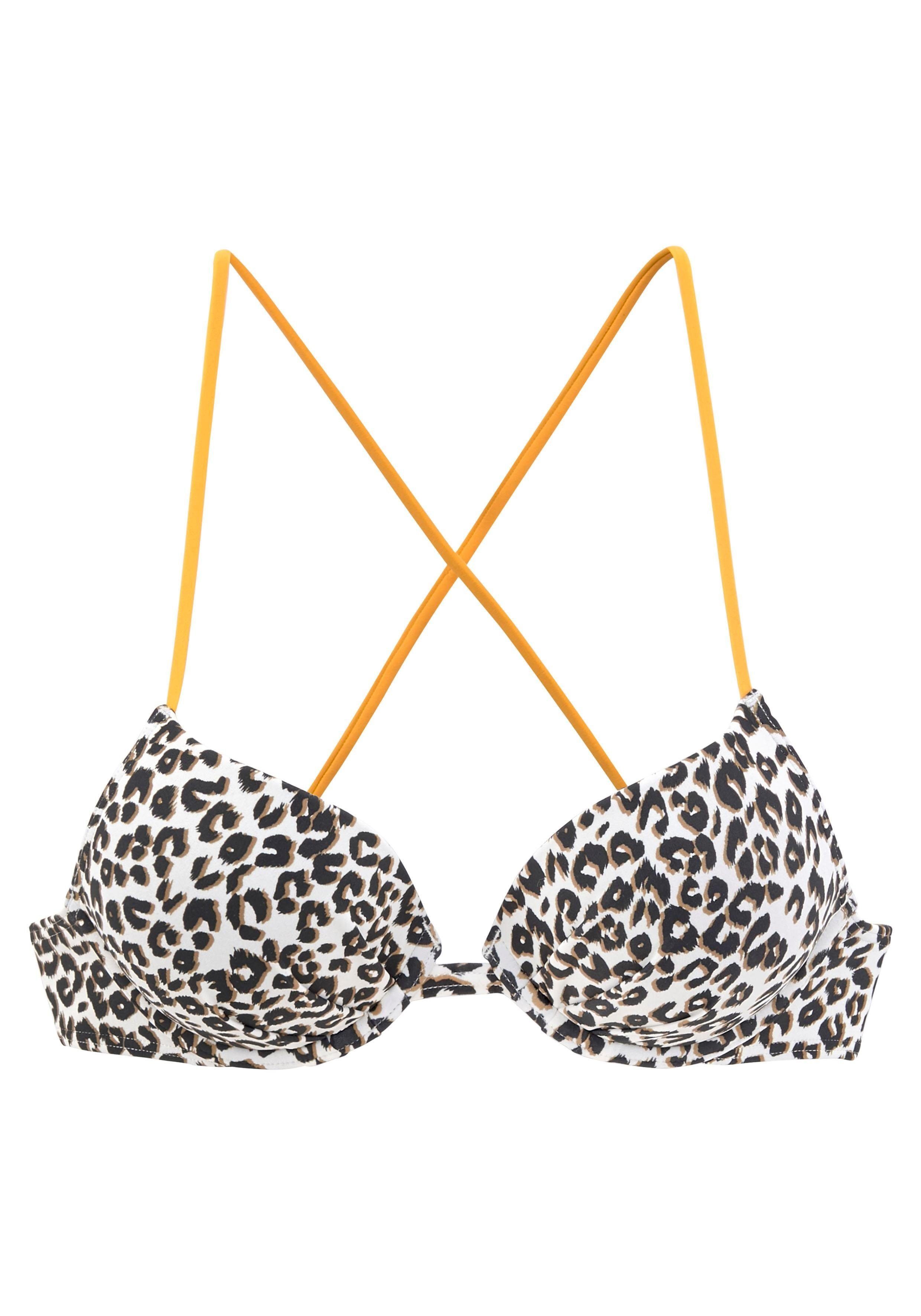 Buffalo Push-Up-Bikini-Top Kitty, mit kontrastfarbenen Trägern günstig online kaufen