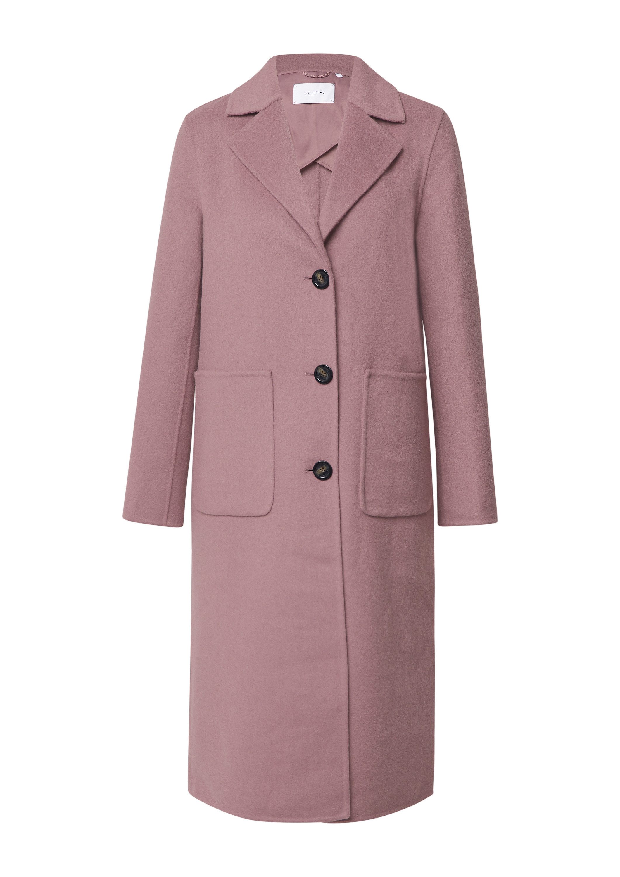 comma Funktionsmantel Outdoor-Mantel Langer Doubleface-Mantel mit aufgesetzten Taschen