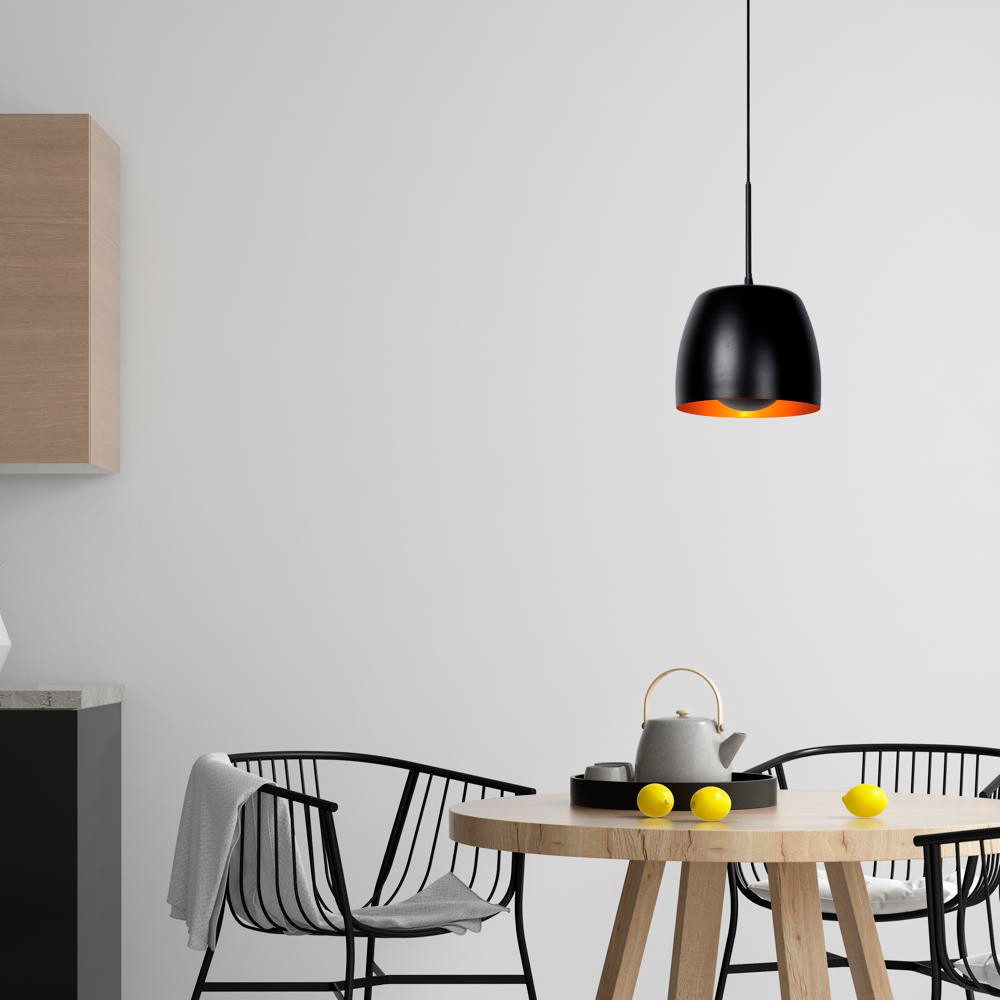 Lucide Pendelleuchte Pendelleuchte Nolan in Schwarz E27