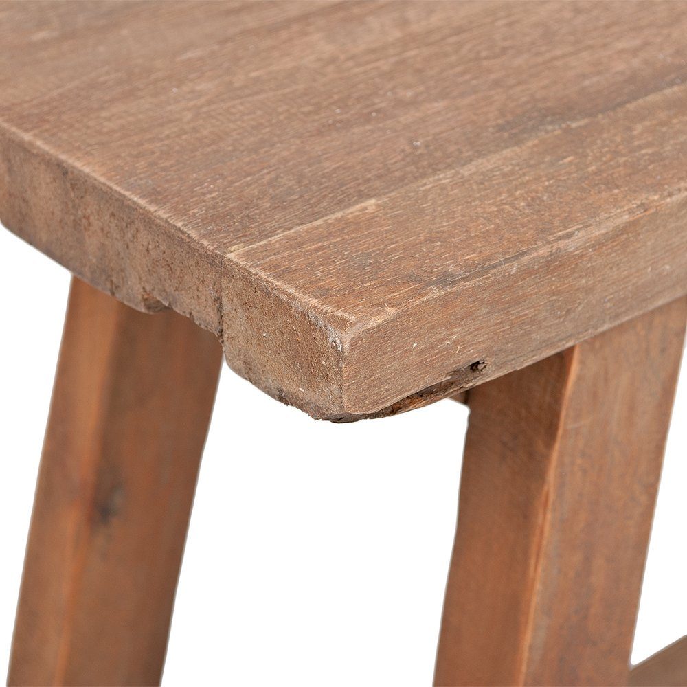 LebensWohnArt Sitzbank Teak Sitzbank GEMI 90cm Natural recyceltes Teakholz Massivholz