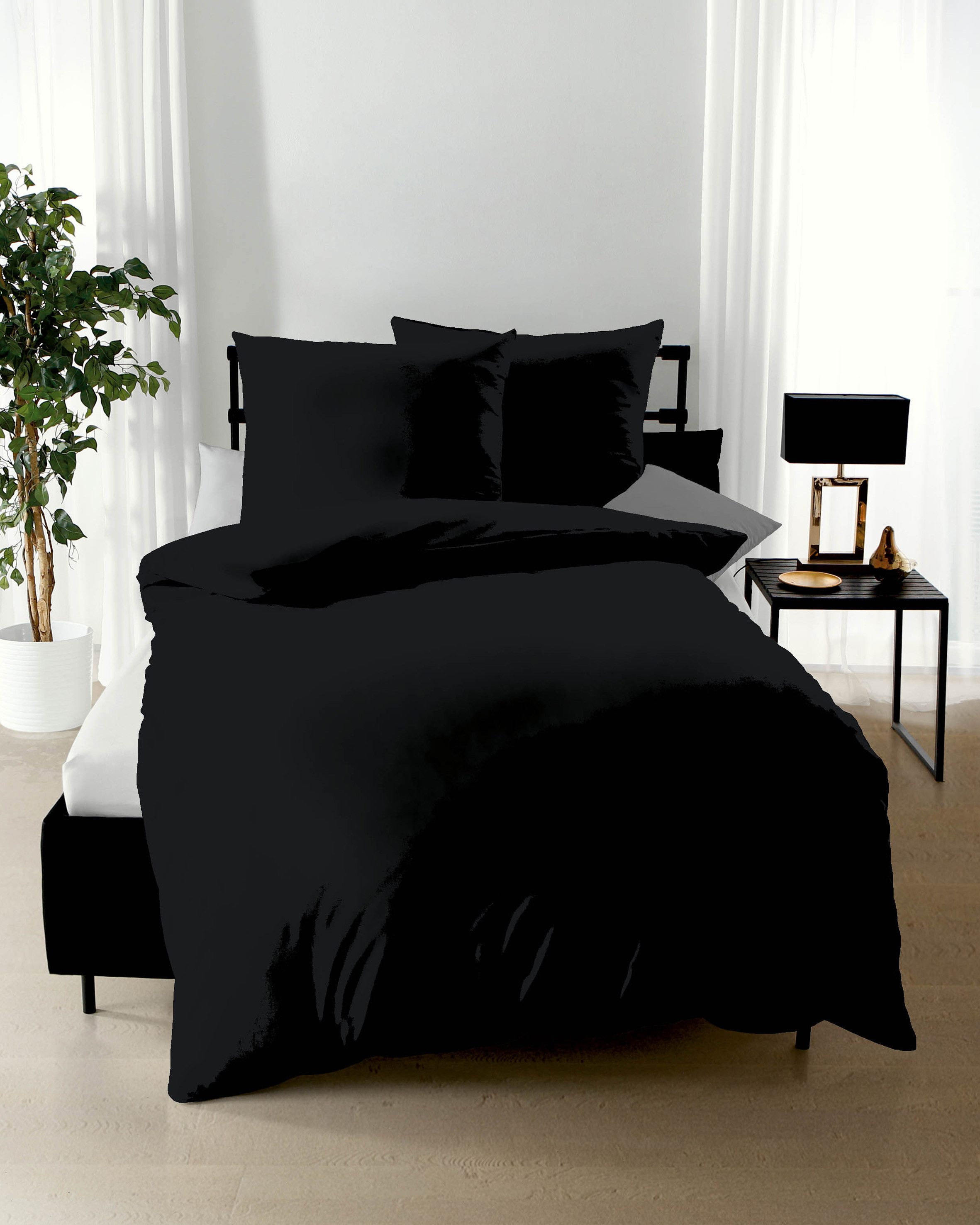 Kaeppel Bettwäsche Uni, Mako-Satin, 2 teilig, Unifarben