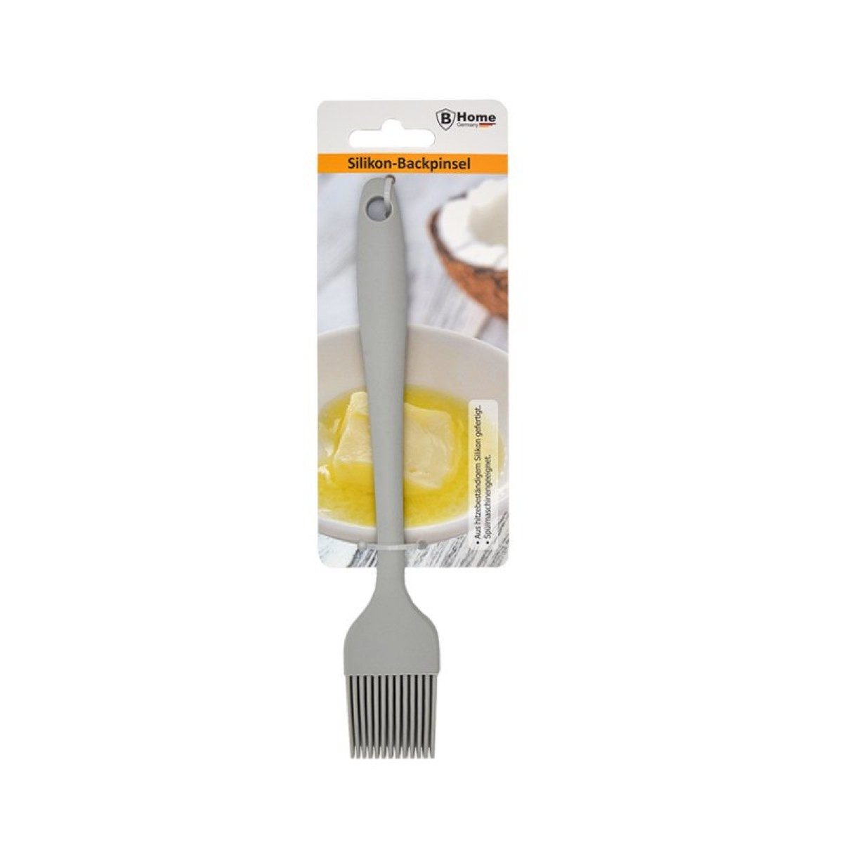 B-Home Backpinsel aus Silikon 20 cm - Hitzebeständig, robust & mit Aufhängeöse