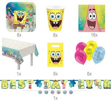 Amscan Papierdekoration Spongebob Schwammkopf Party Deko Set