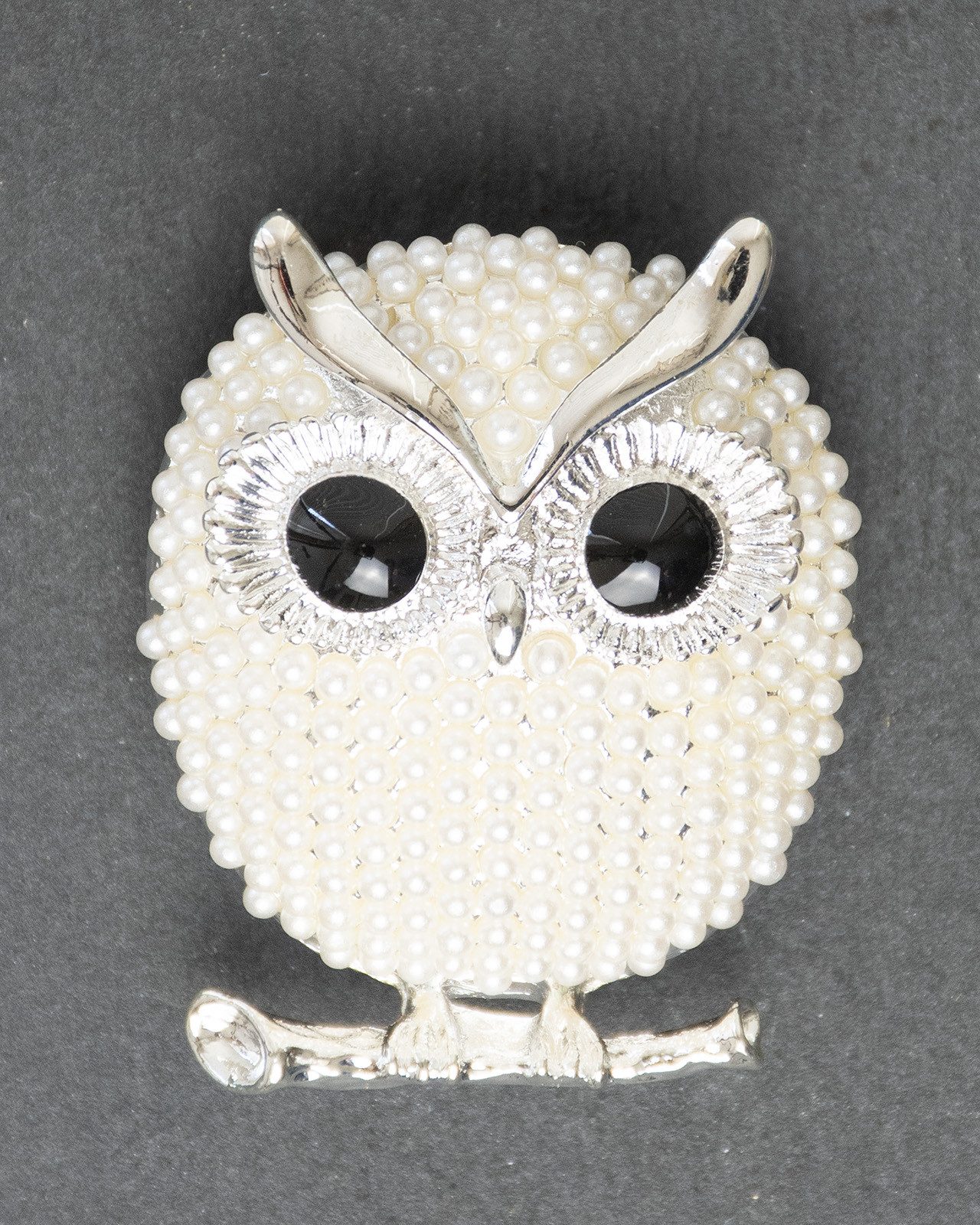 MayTree Brosche "Die runde Eule", mit Zierperlen (Stück, 1-tlg), Metallbros günstig online kaufen