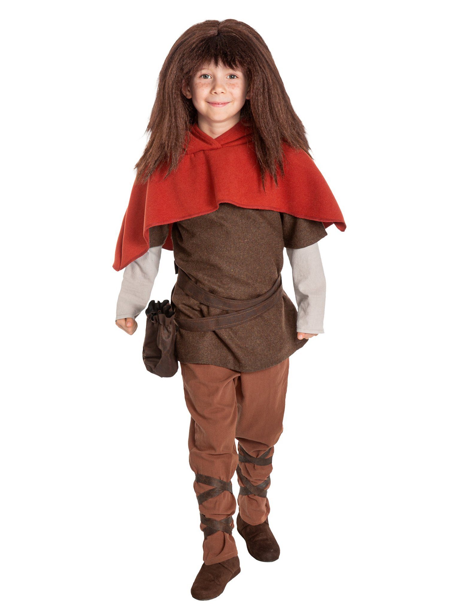 Maskworld Kostüm Ronja Räubertochter Kinderkostüm - Mittelalter, Besonders hochwertiges Kostüm zum Astrid Lindgren-Filmklassiker