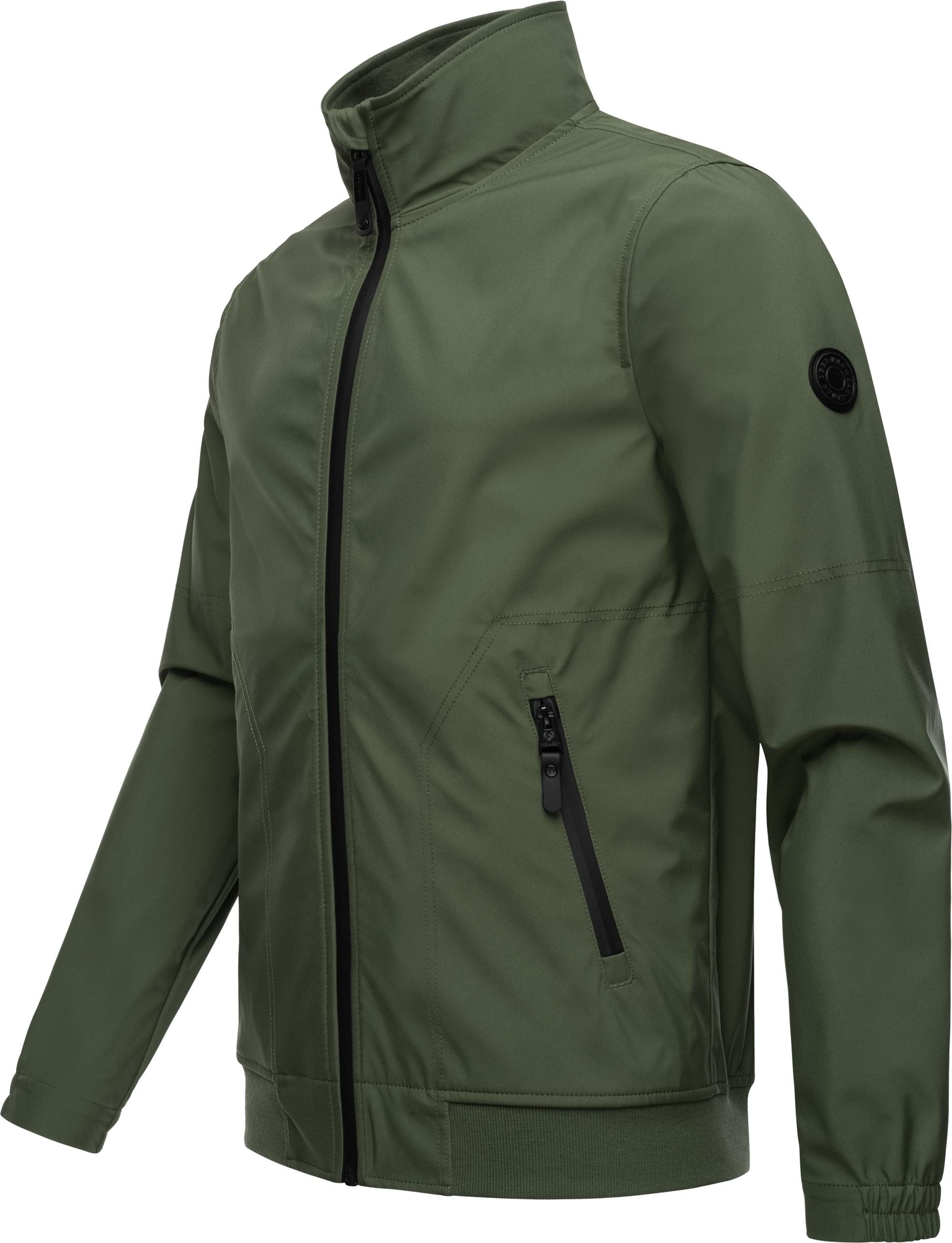 Ragwear Outdoorjacke Collwie wasserdichte Herren Übergangsjacke mit hohem Kragen