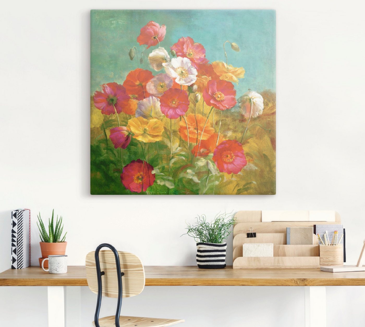 Artland Wandbild »Mohnblumenfeld«, Blumen (1 Stück), in vielen Größen & Produktarten -Leinwandbild, Poster, Wandaufkleber / Wandtattoo auch für Badezimmer geeignet-kaufen