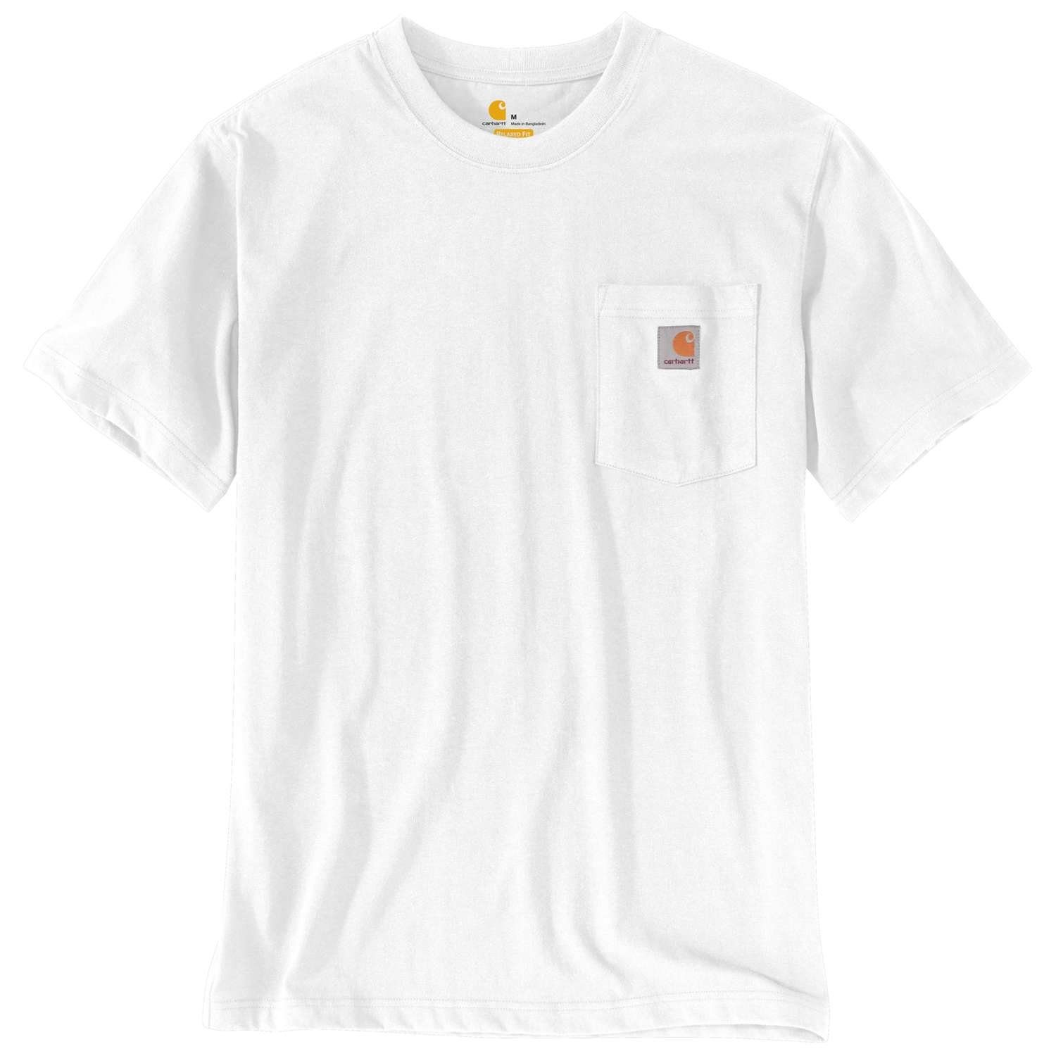 Carhartt Rundhalsshirt Carhartt K87 POCKET S/S T-SHIRT 103296 (1-tlg) Brusttasche mit Logo