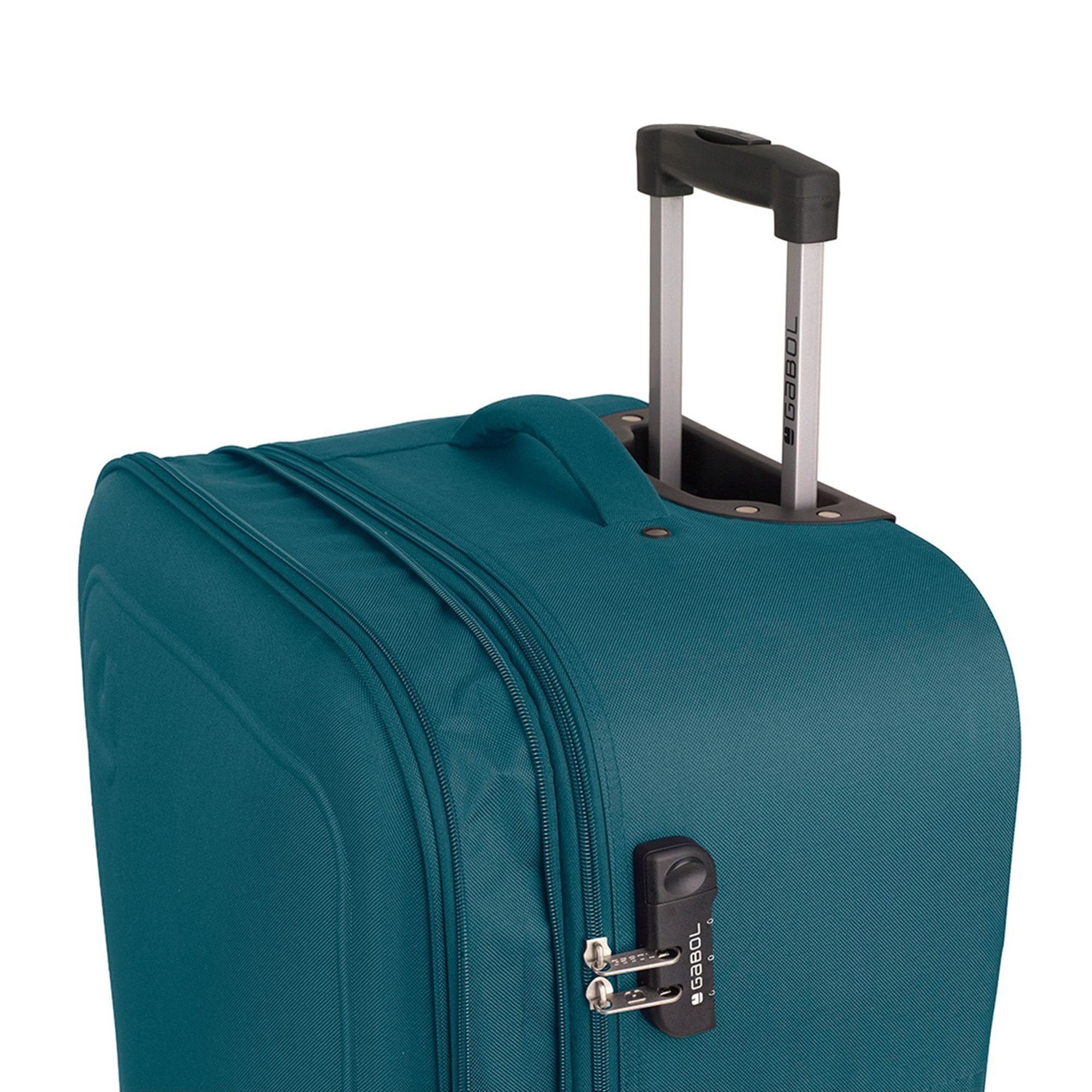 (3-teilig, Rollen, Gabol 3 Polyester 2 Orbit, Turquoise tlg), Trolleyset