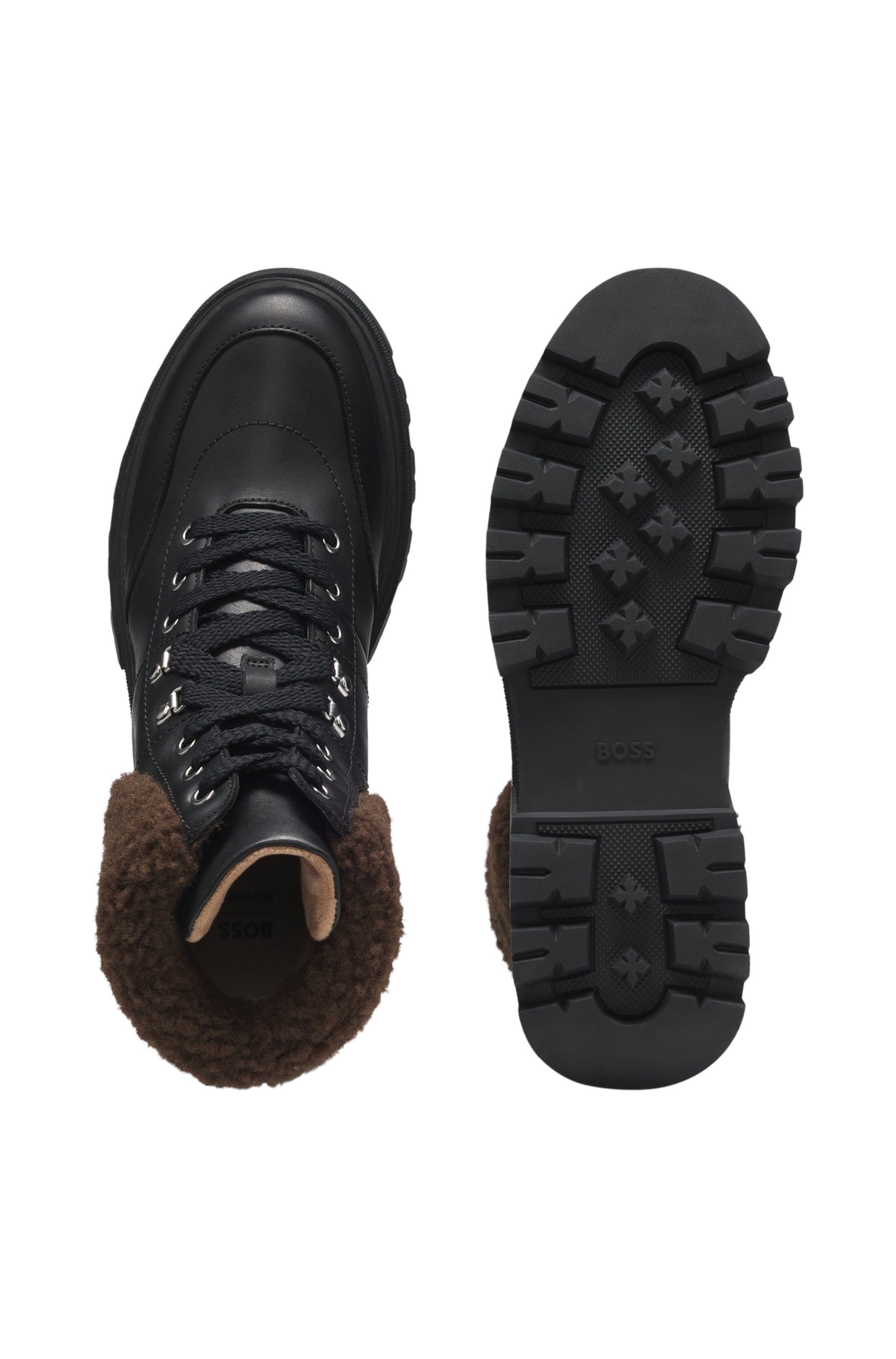 BOSS Foster_LUBootie Winterboots Winterstiefelette, Schnürboots, Profilsohl günstig online kaufen