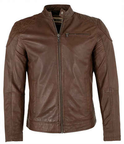 PUNCHBALL Lederjacke PB-HW 22-506 Punchball - Herren Echtleder Lederjacke Lammnappa tobacco braun