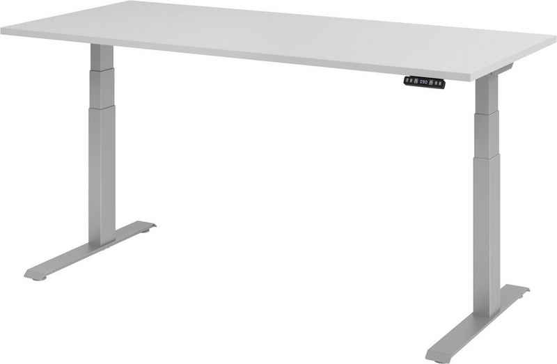 bümö Schreibtisch »OM-XDKB19«, elektrisch höhenverstellbar mit Memoryfunktion - Rechteck: 180x80 cm - Dekor: Grau