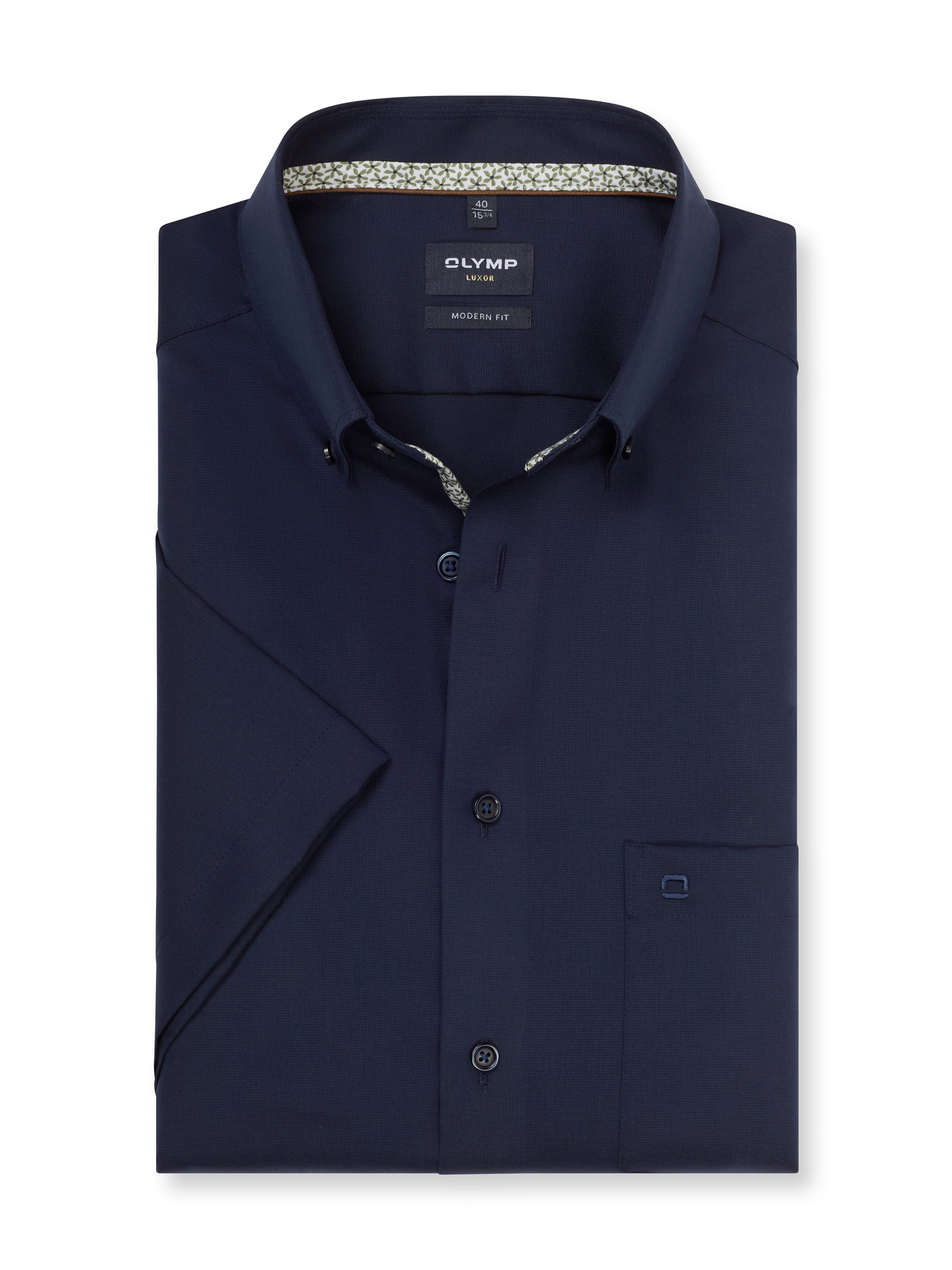 OLYMP Kurzarmhemd Luxor Businesshemd, modern fit, Button-down-Kragen