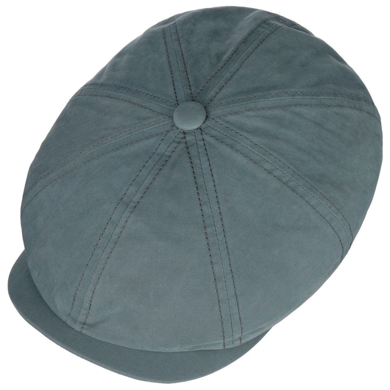 Stetson Flat Cap Schirm blau Schirmmütze mit (1-St)