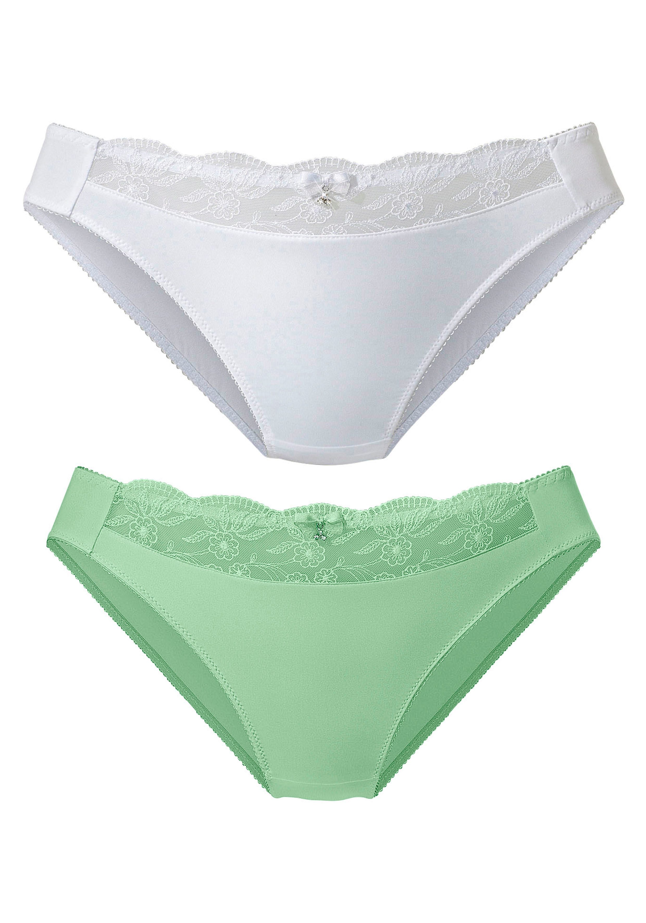 Nuance by Lascana Slip (Packung, 2 Stück) mit schöner Stickereispitze