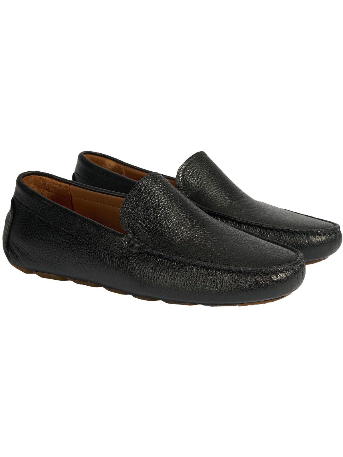 Desa Desa Herren-Slipper – Obermaterial und Futter aus Leder, flacher Absat Loafer