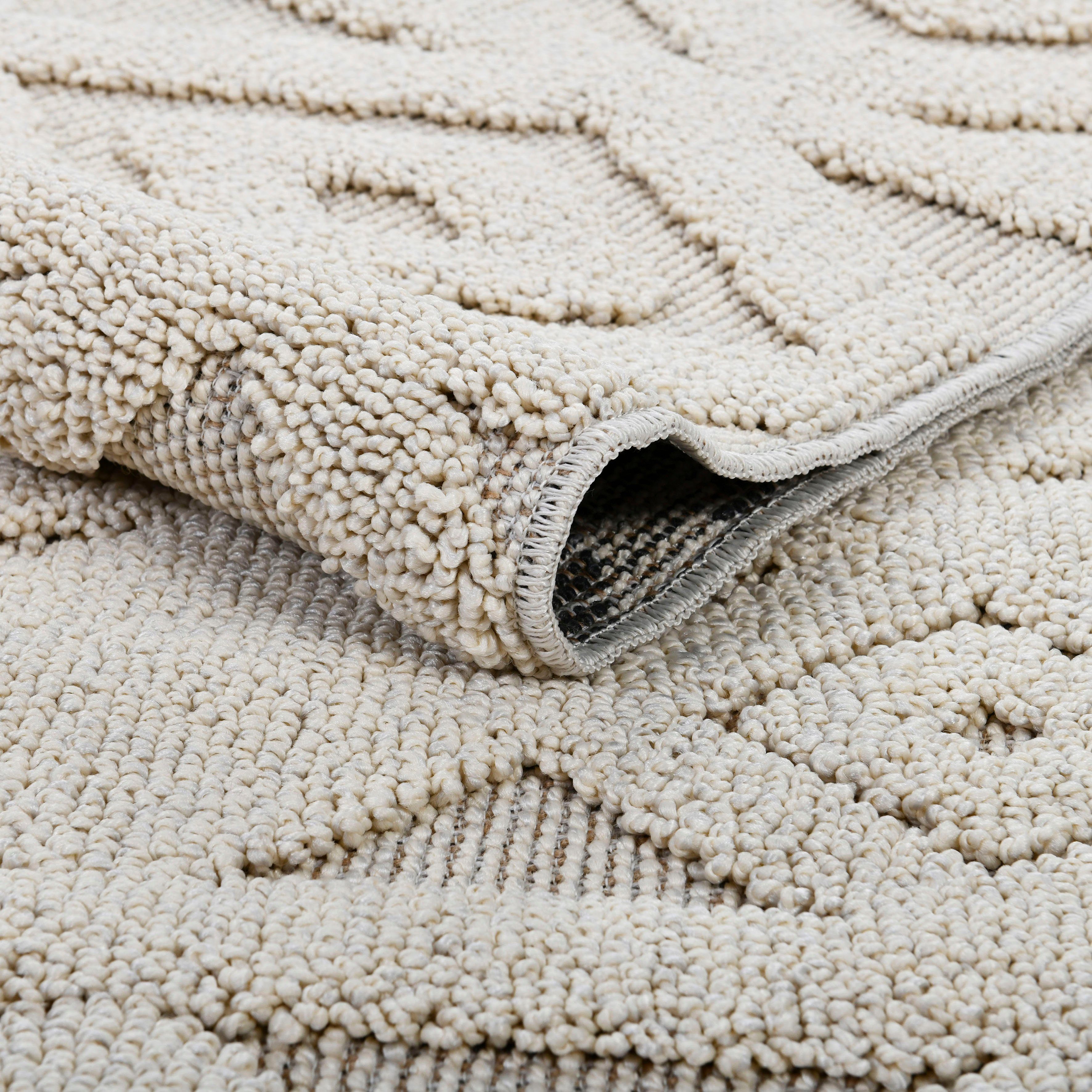 LeGer Home by Lena Gercke Teppich Askja, rechteckig, Höhe: 18 mm, mit Woll-Look, Hoch-Tief Effekt, Teppich im Boho Stil