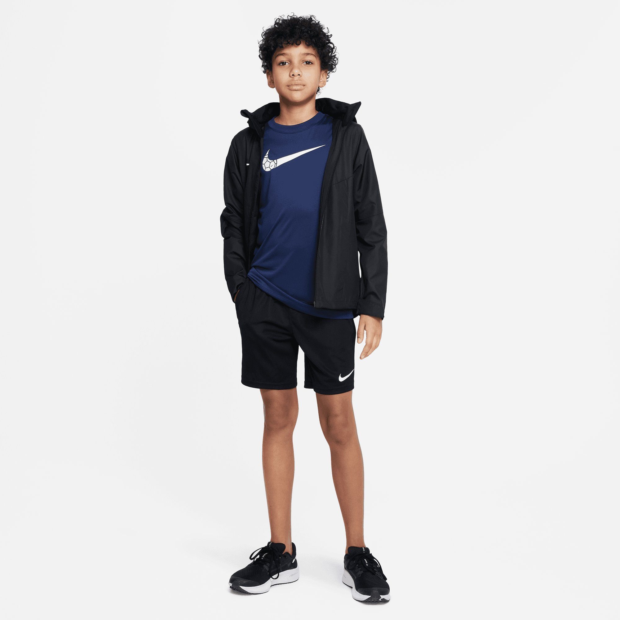 Nike NAVY TRAINING MIDNIGHT T-Shirt (BOYS) DRI-FIT BIG T-SHIRT Sportswear KIDS'