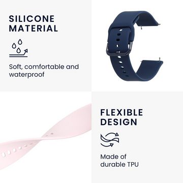 kwmobile Uhrenarmband 2x Sportarmband für Fitbit Versa / Versa Lite / Versa 2, Armband TPU Silikon Set Fitnesstracker