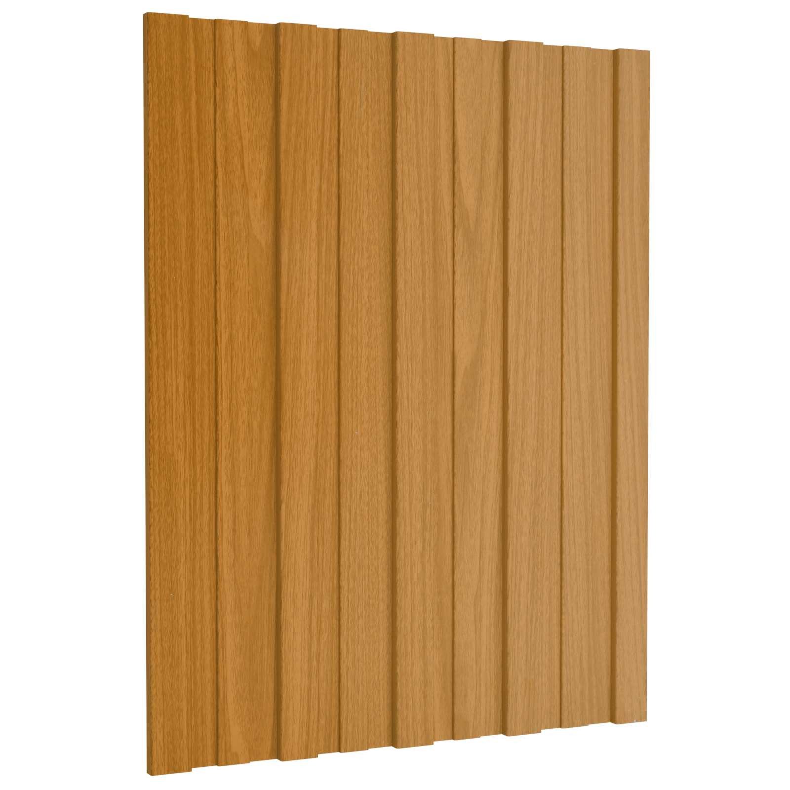 vidaXL Terrassendach Dachpaneel 12 Stk. Natur 60 x 45 cm Verzinkter Stahl, (12-St)