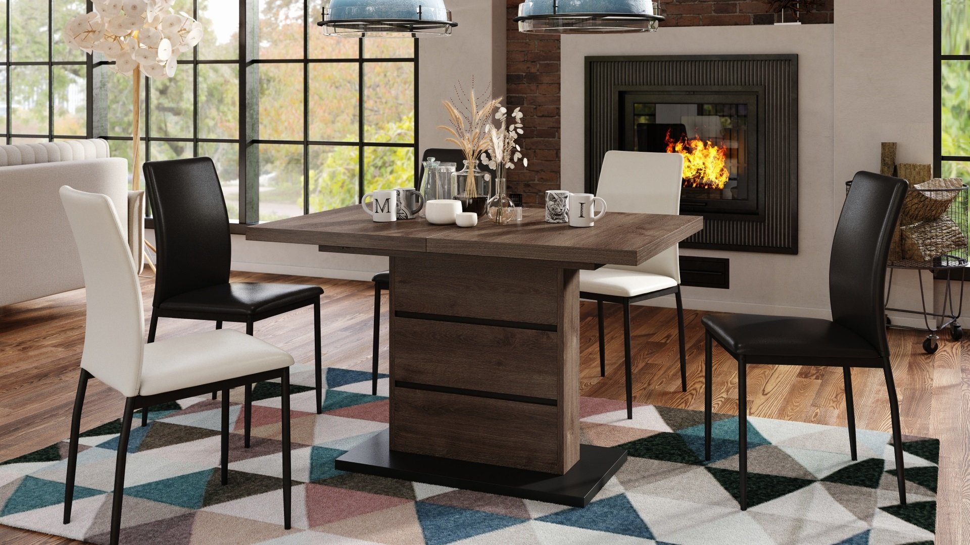 Mazzoni Esstisch Design Piano Tisch Eiche günstig online kaufen