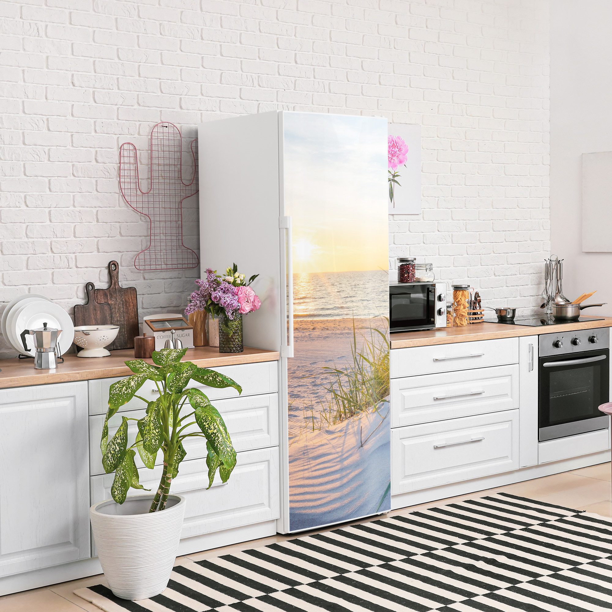 DEQORI Magnetfolie 'Abendsonne an der Ostsee', Kühlschrank Magnetmatte magnetisch Magnetfolie Folie Schutz