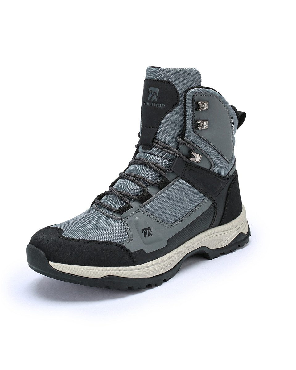 YOUTHUP Herren High-Top Trekking Freizeitschuh Wanderschuh mit starke Unterstützung