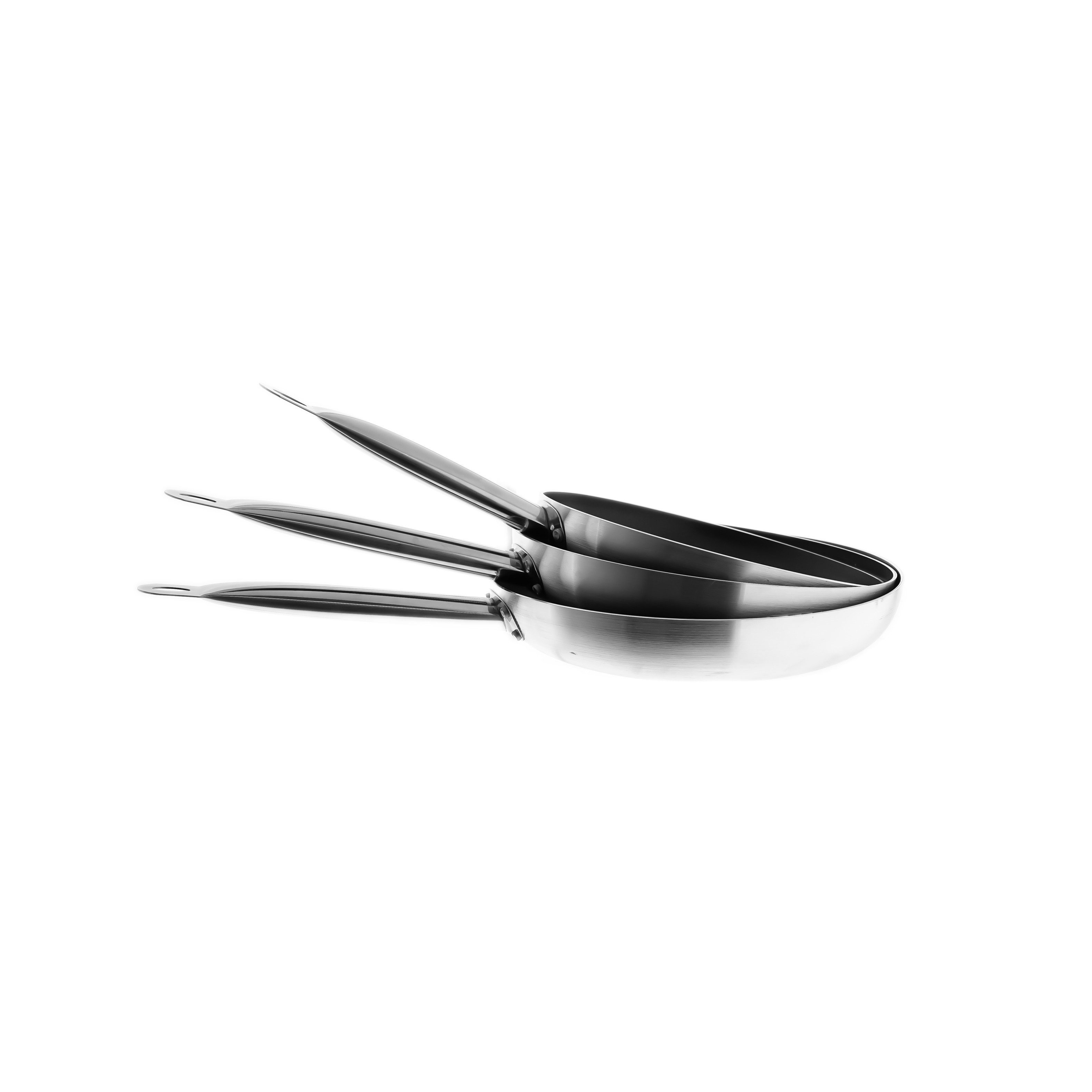 Weissberg Bratpfanne 3er Set mit Antihaftbeschichtung – Für alle Herdarten, ø26/28/30 cm, Edelstahl (1-tlg., 3er Set), Induktionsgeeignet, ø262830 cm